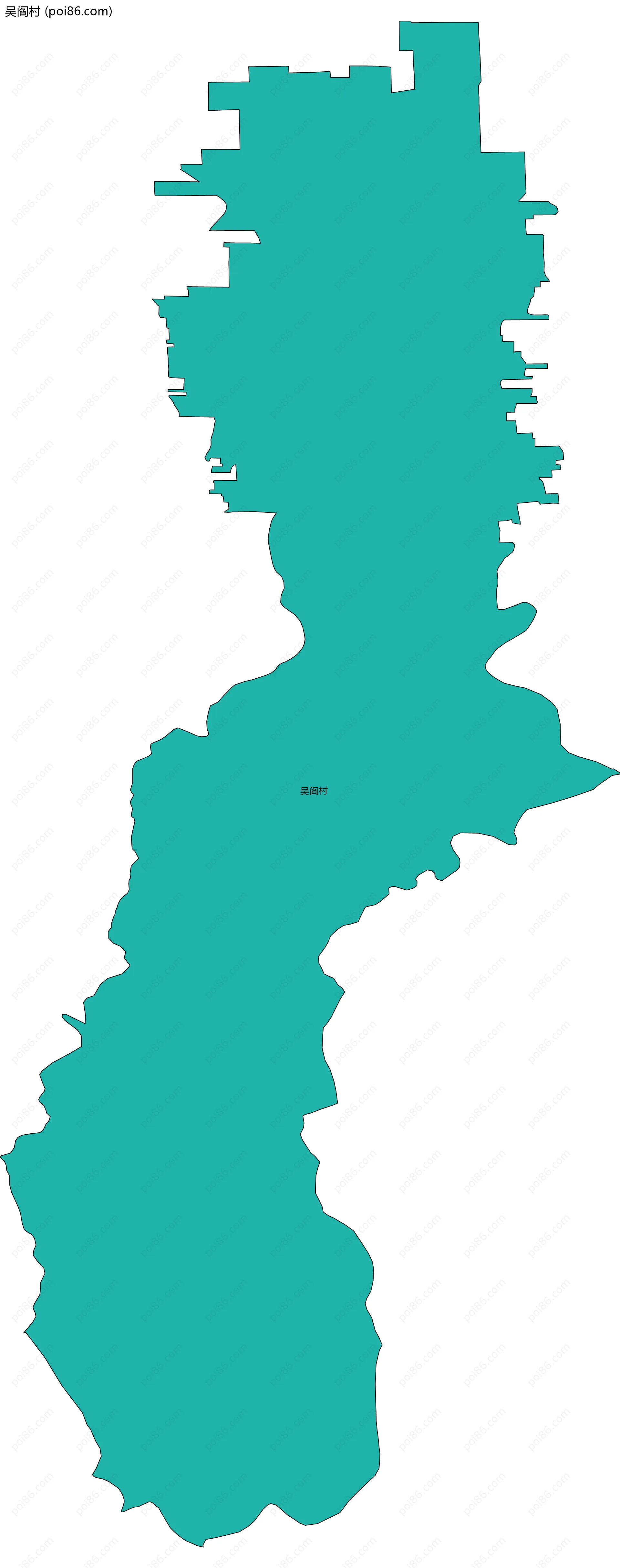 吴阎村边界地图