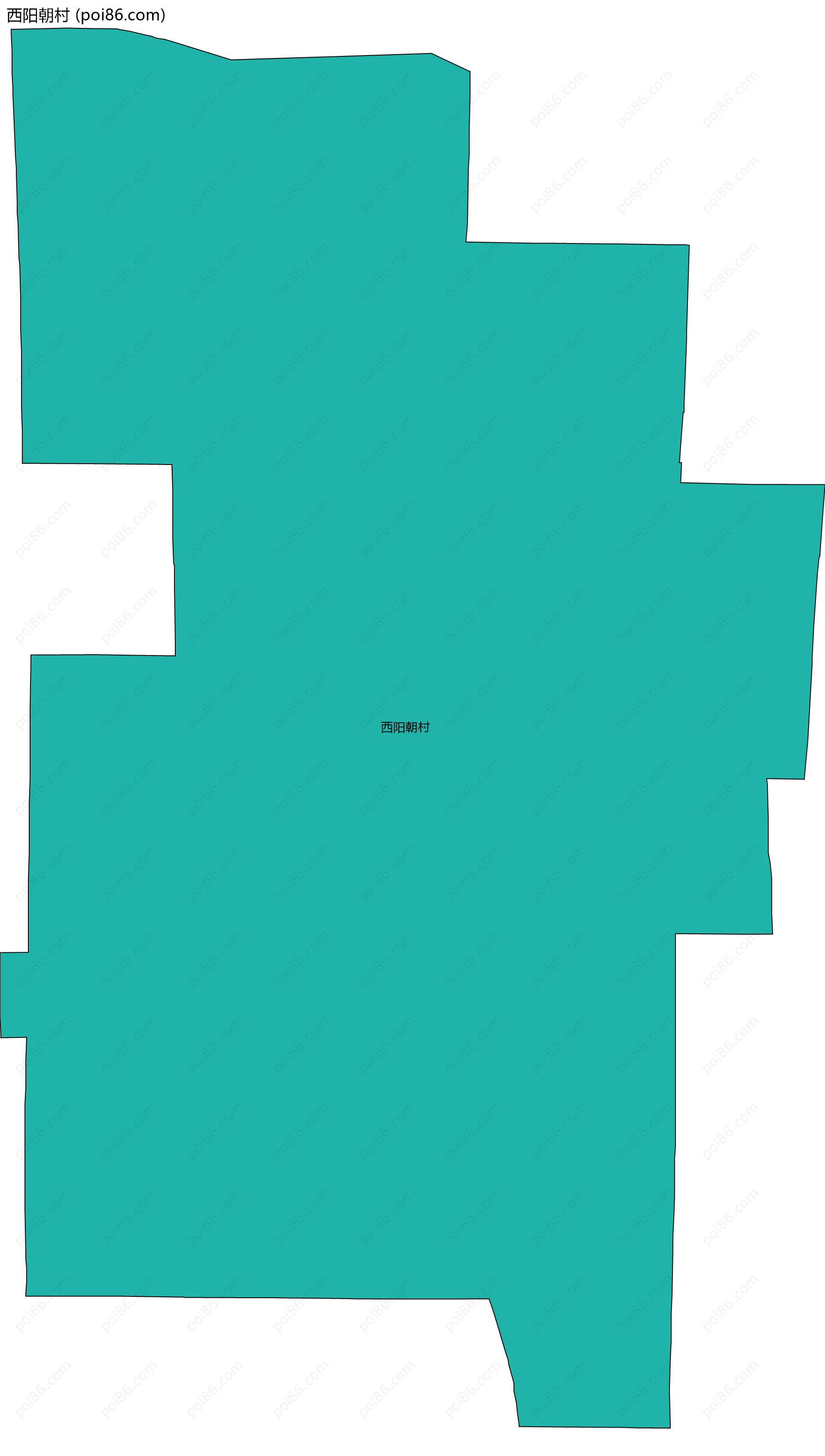 西阳朝村边界地图