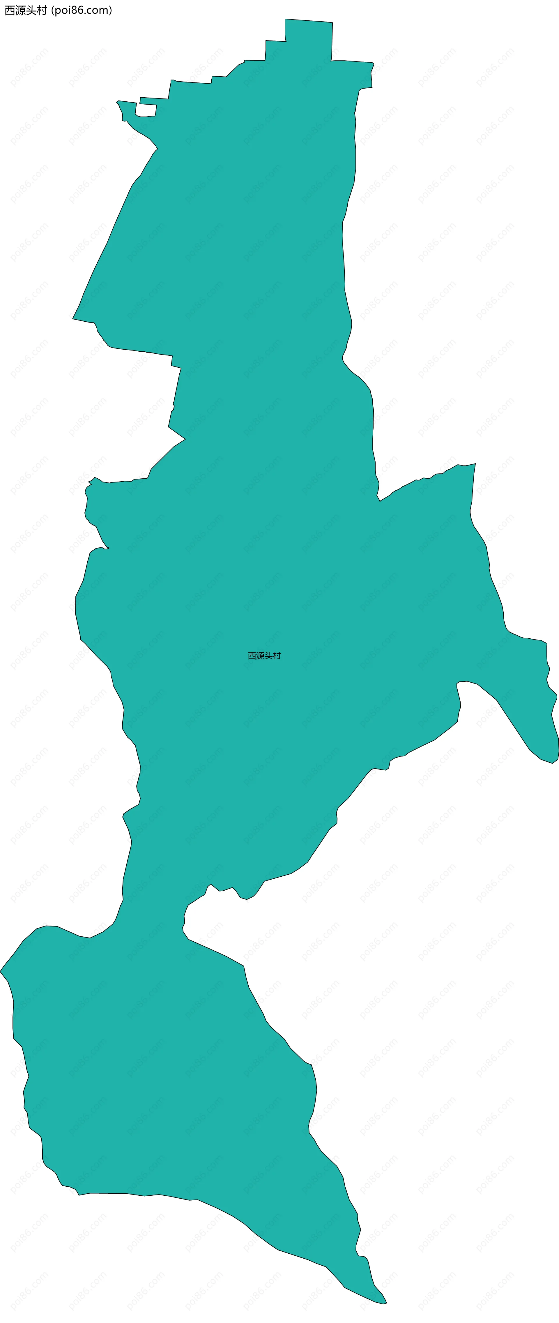 西源头村边界地图