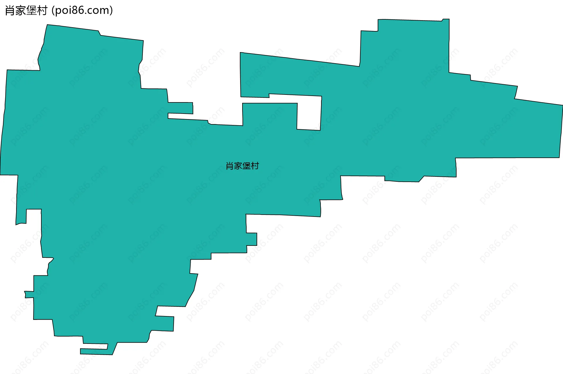 肖家堡村边界地图