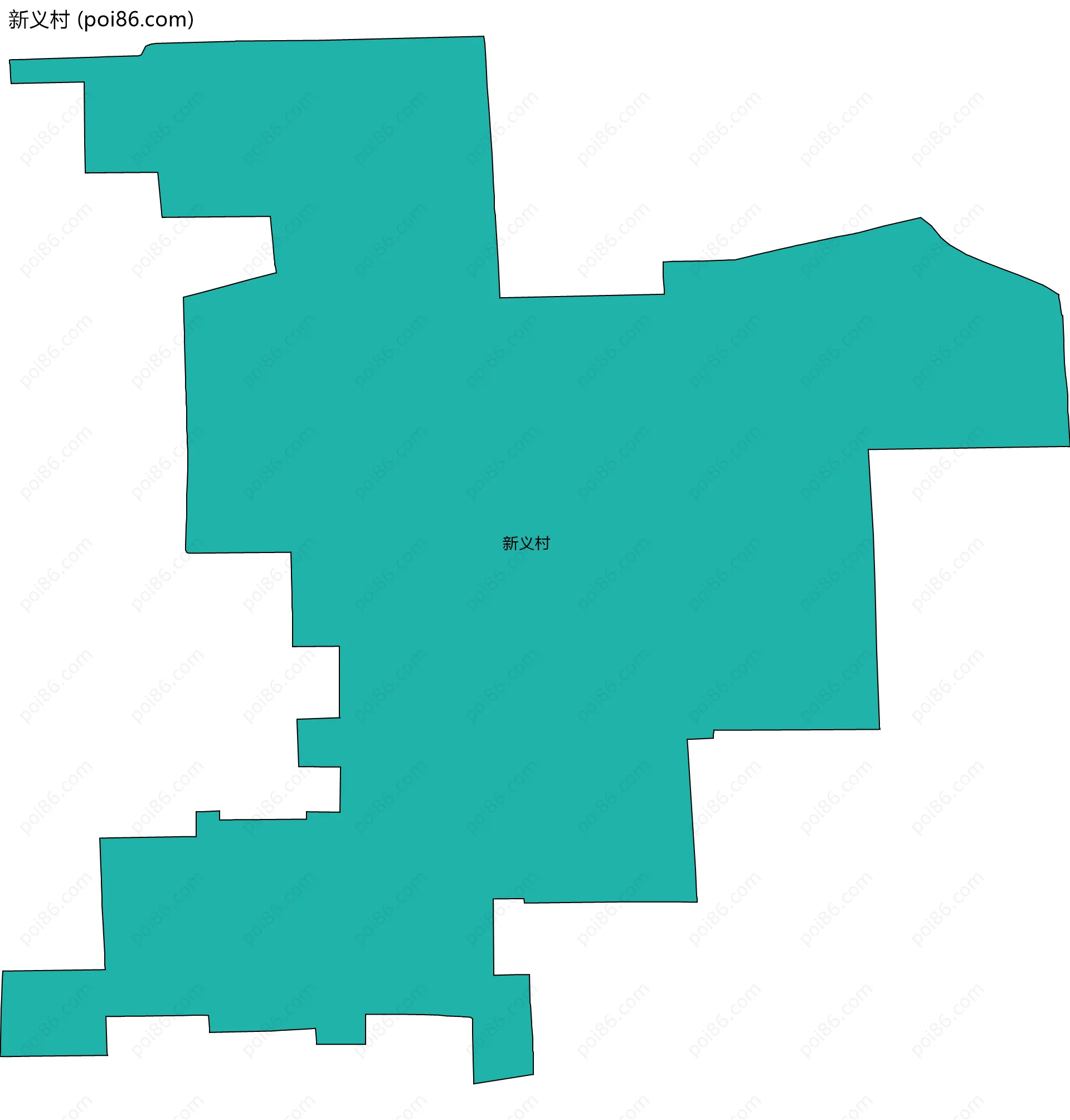 新义村边界地图