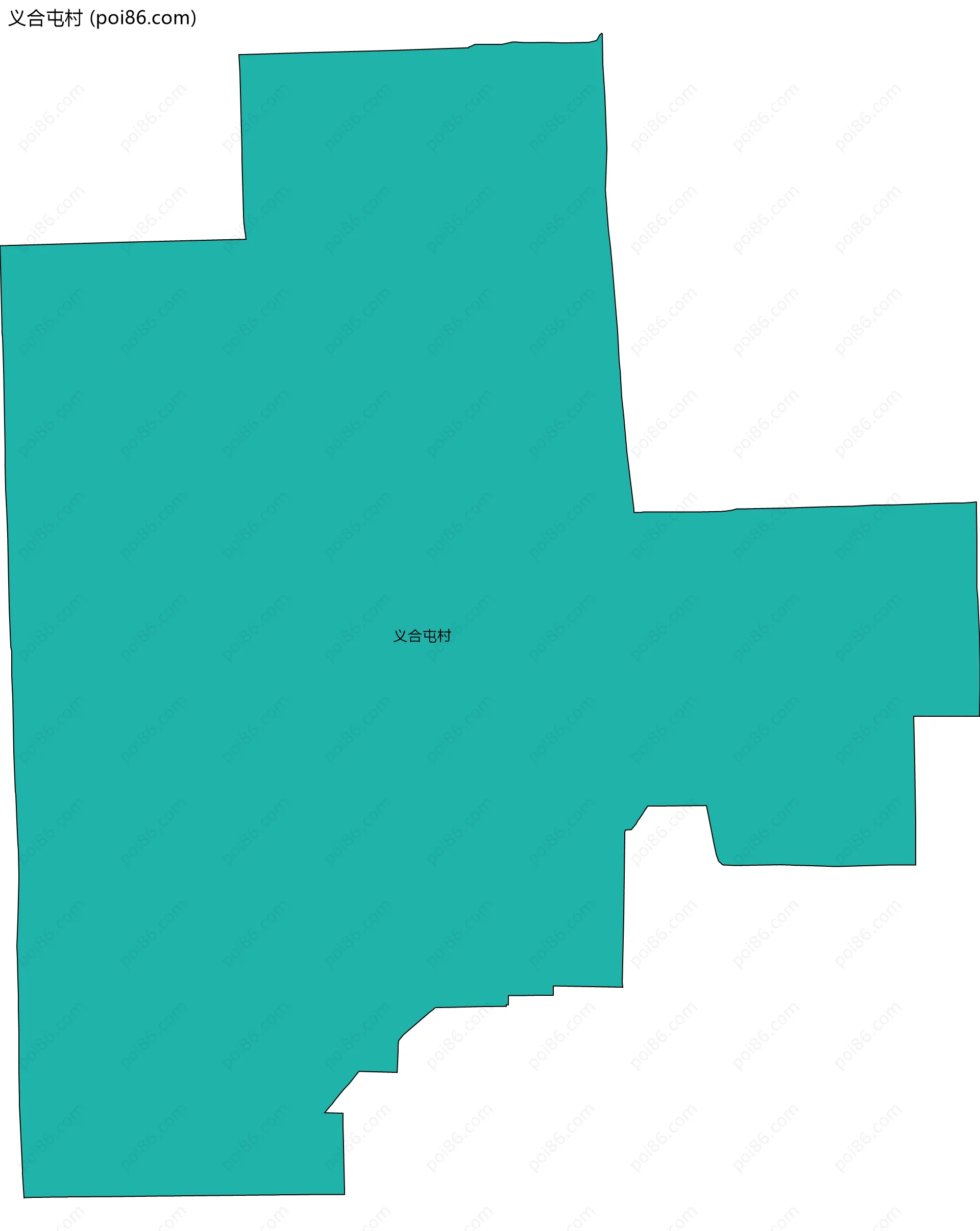 义合屯村边界地图