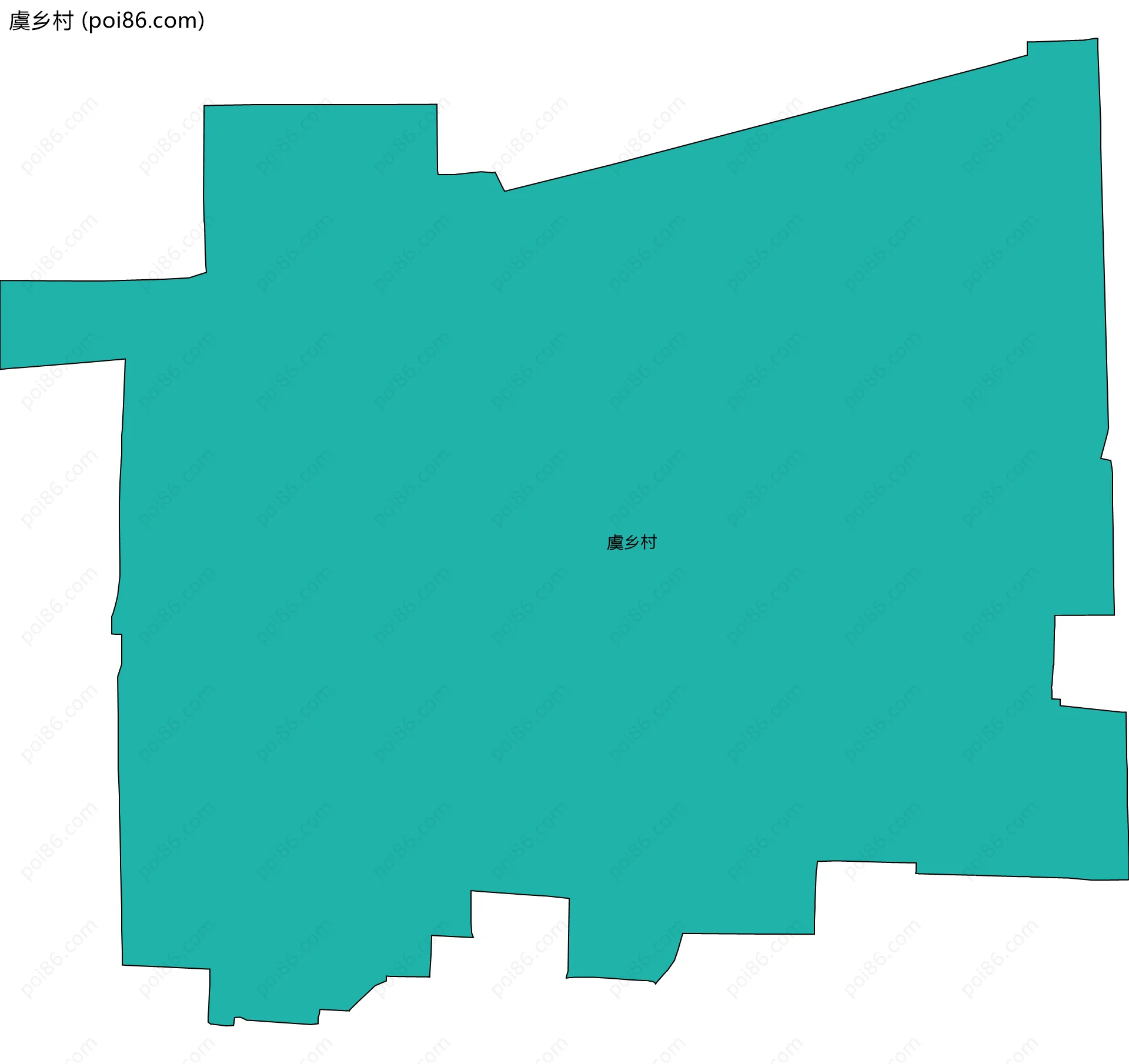 虞乡村边界地图