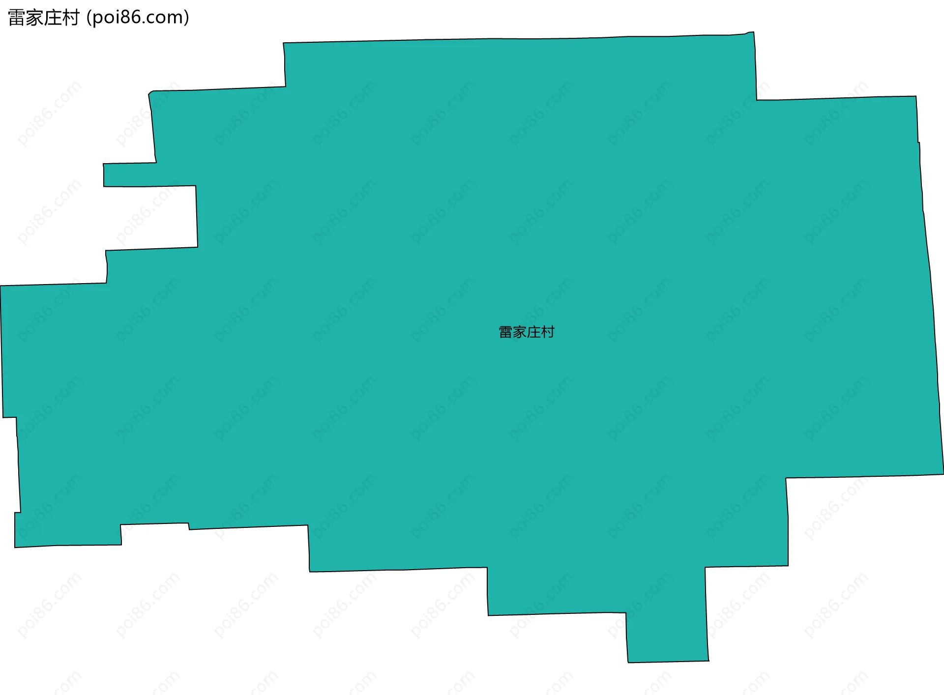雷家庄村边界地图