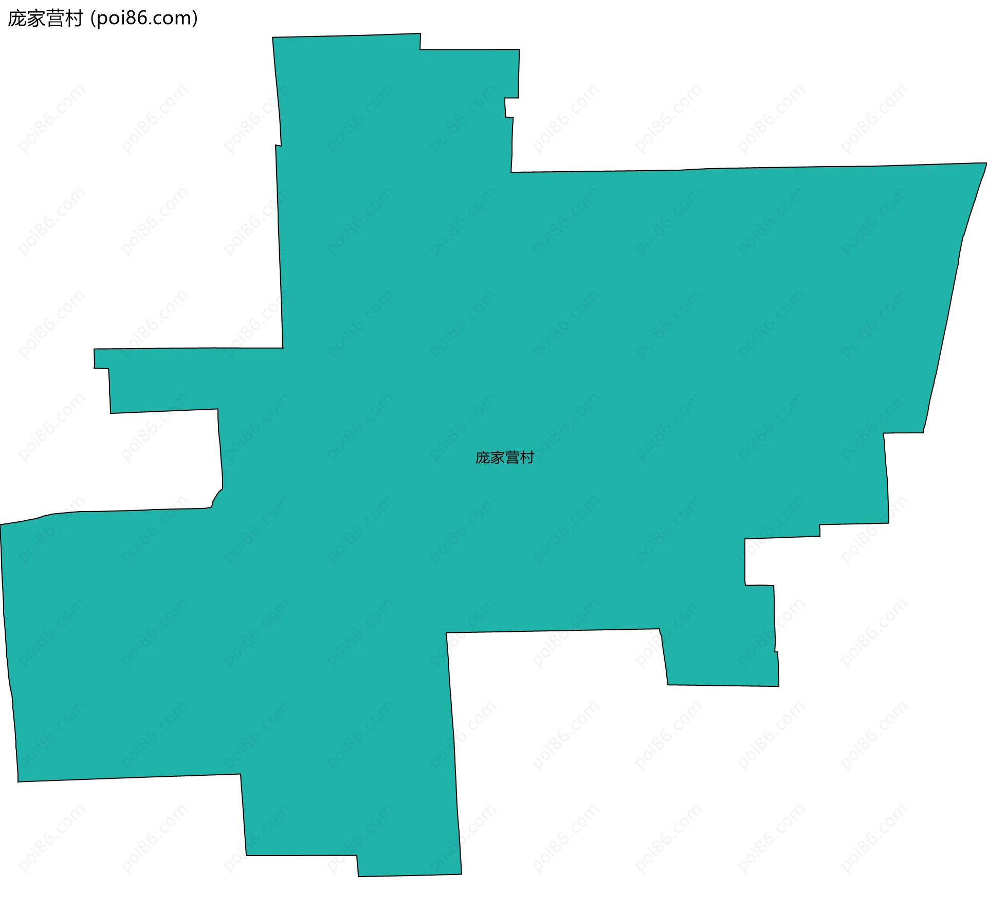 庞家营村边界地图