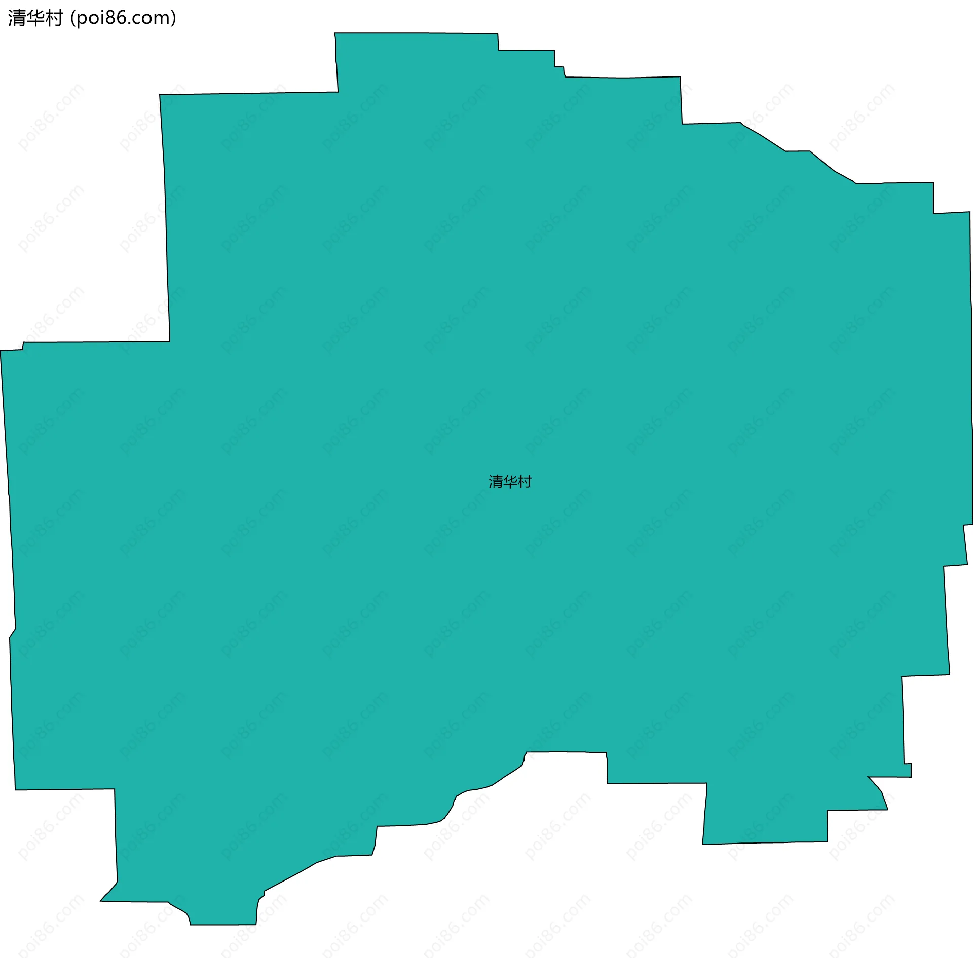 清华村边界地图