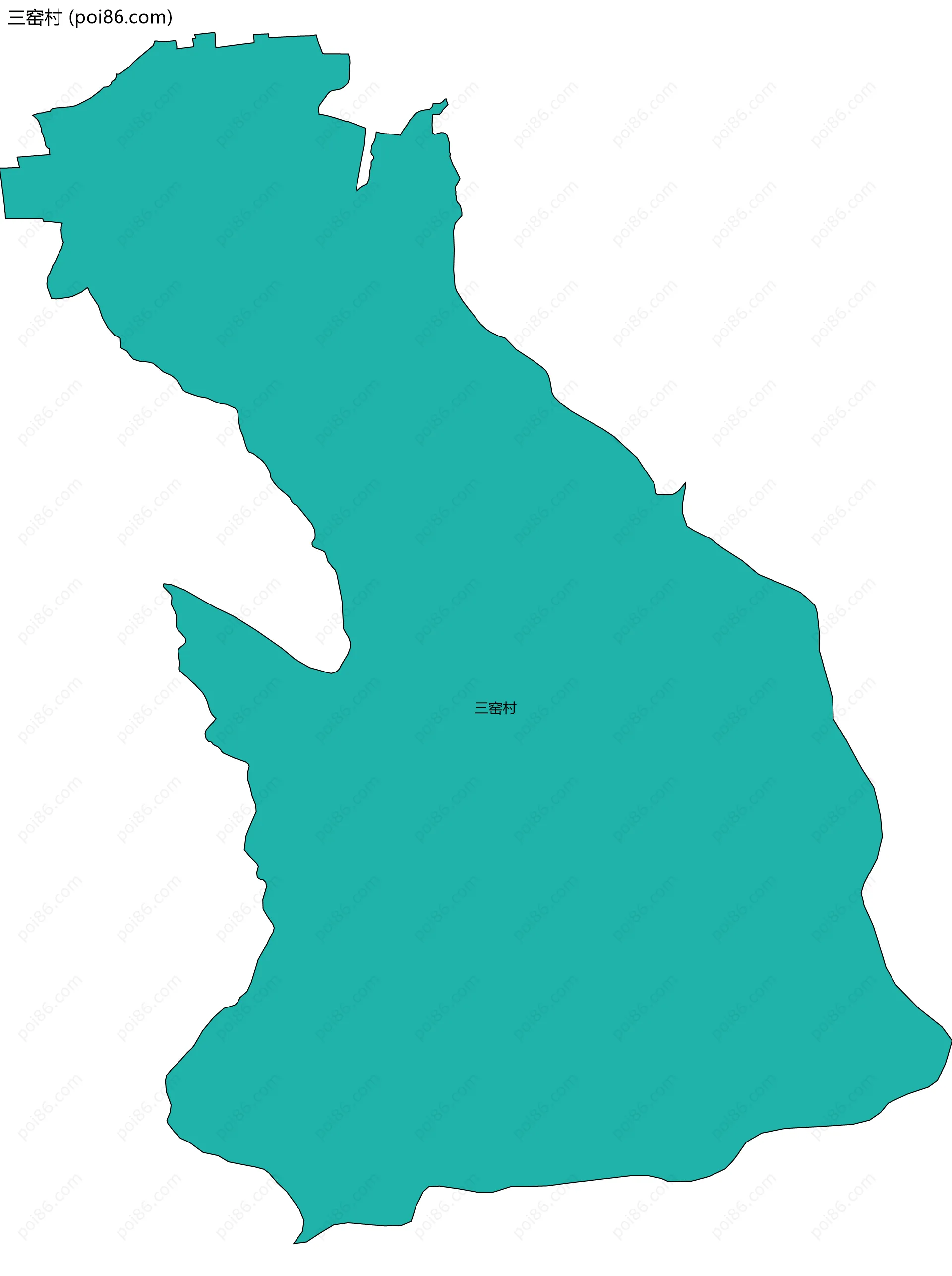 三窑村边界地图