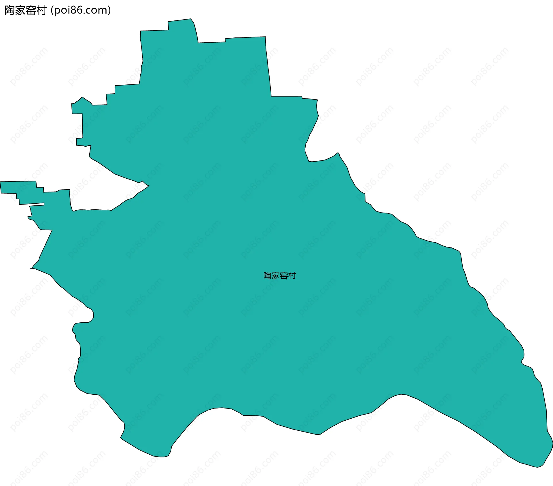 陶家窑村边界地图