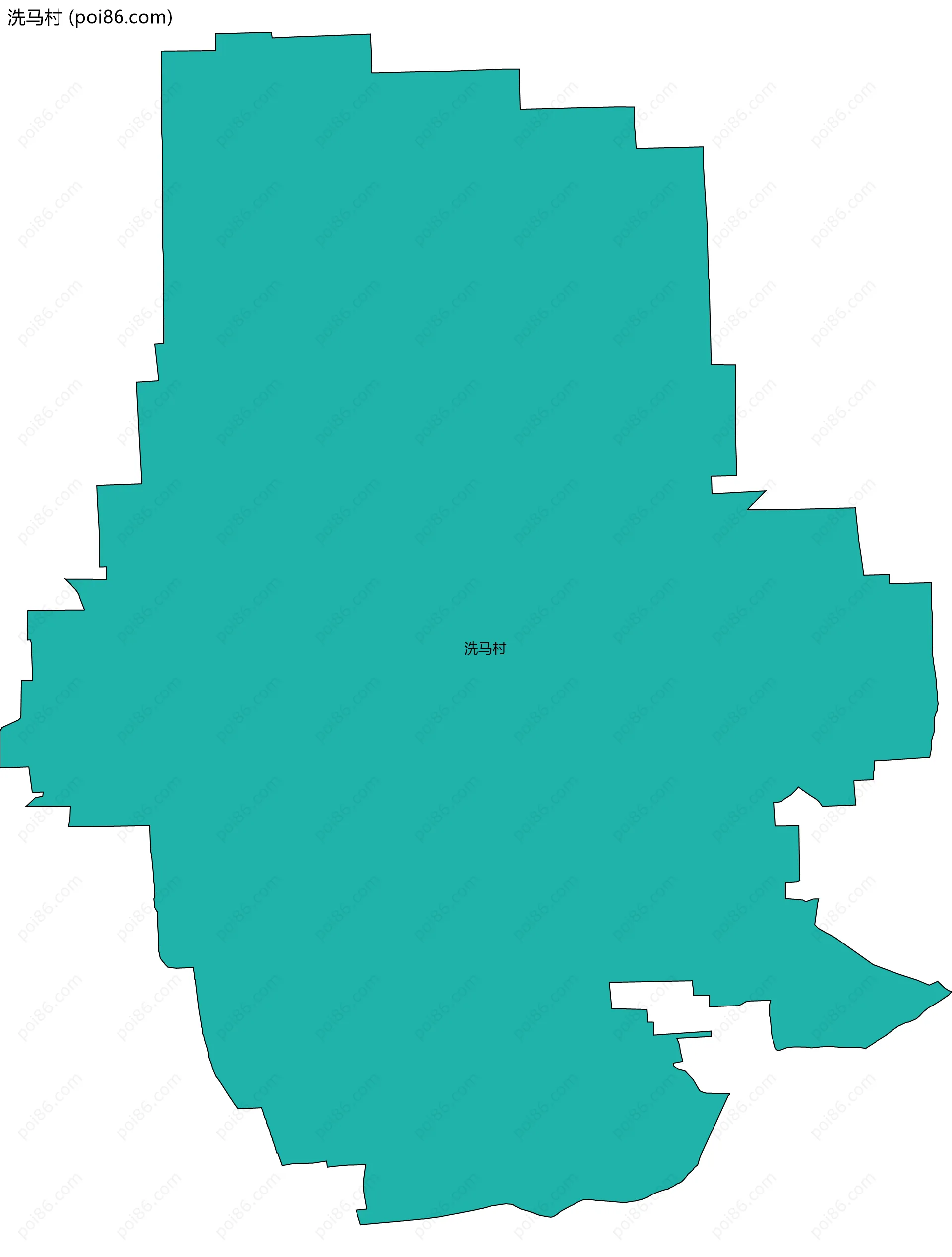 洗马村边界地图