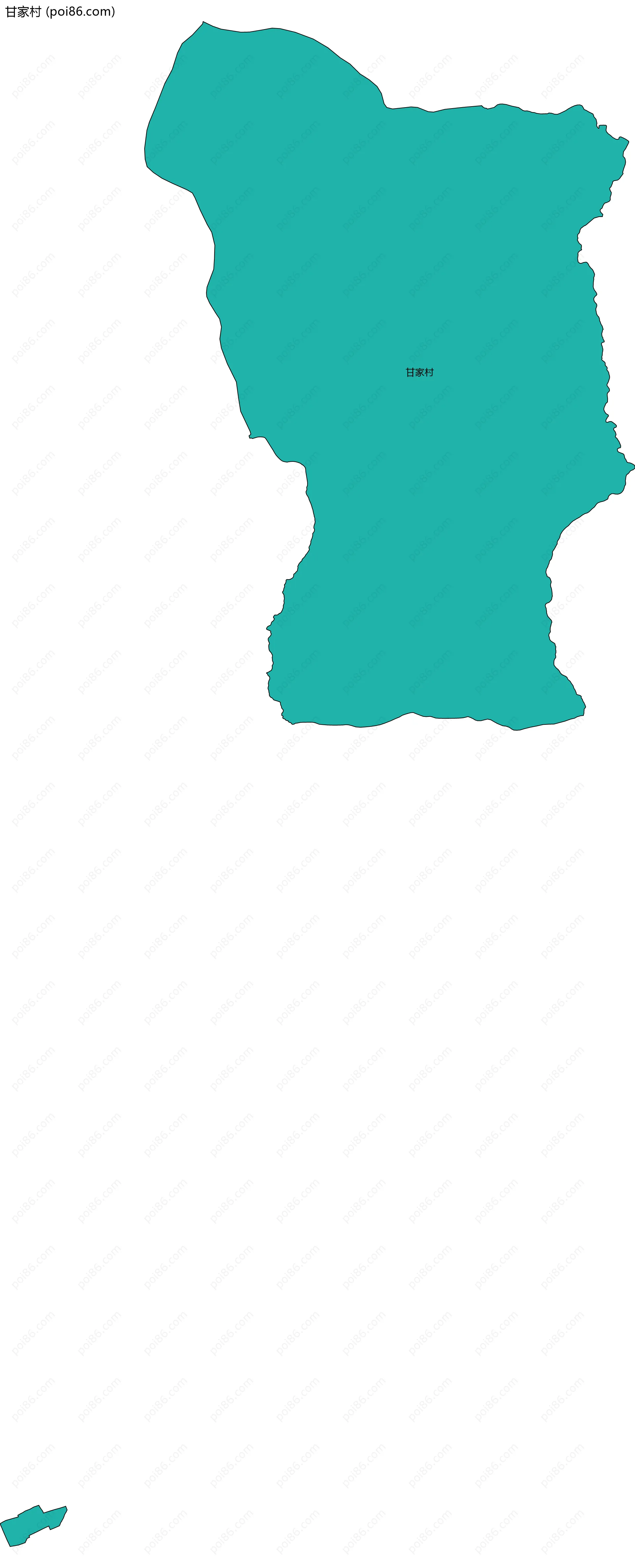 甘家村边界地图