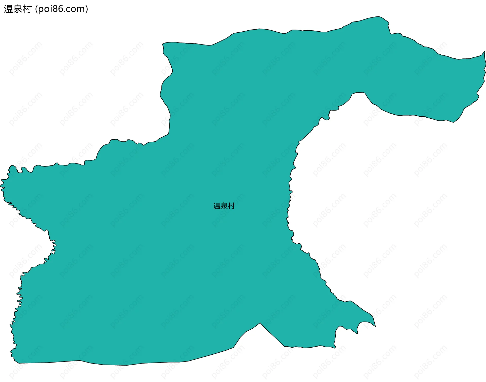 温泉村边界地图