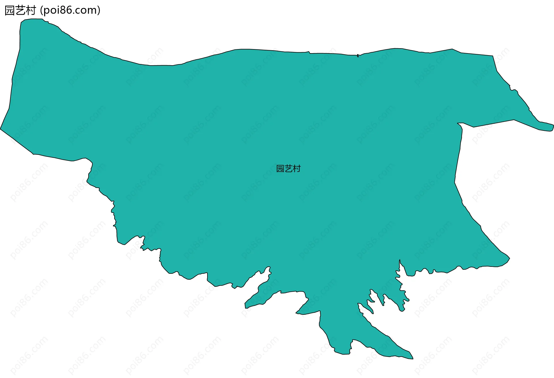 园艺村边界地图