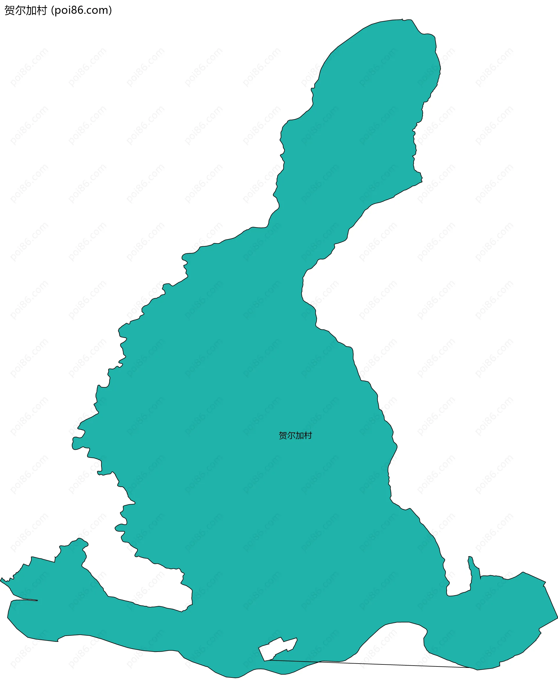 贺尔加村边界地图