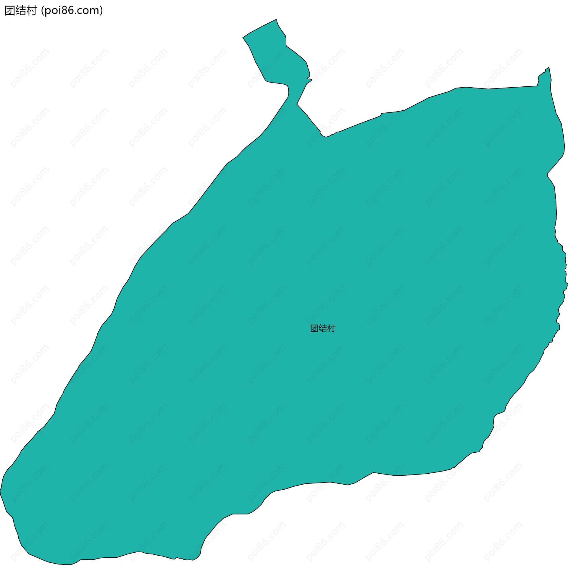 团结村边界地图