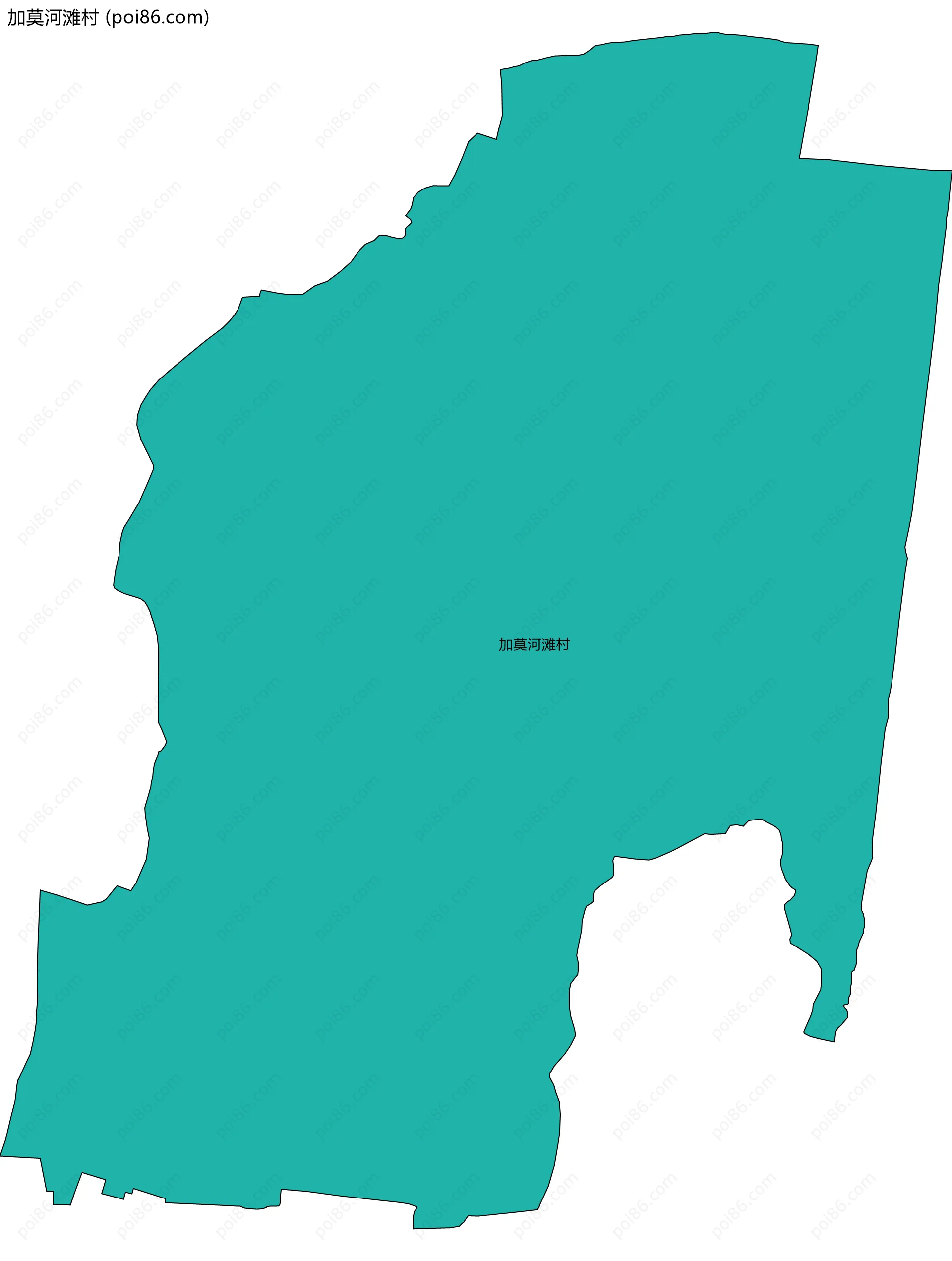 加莫河滩村边界地图