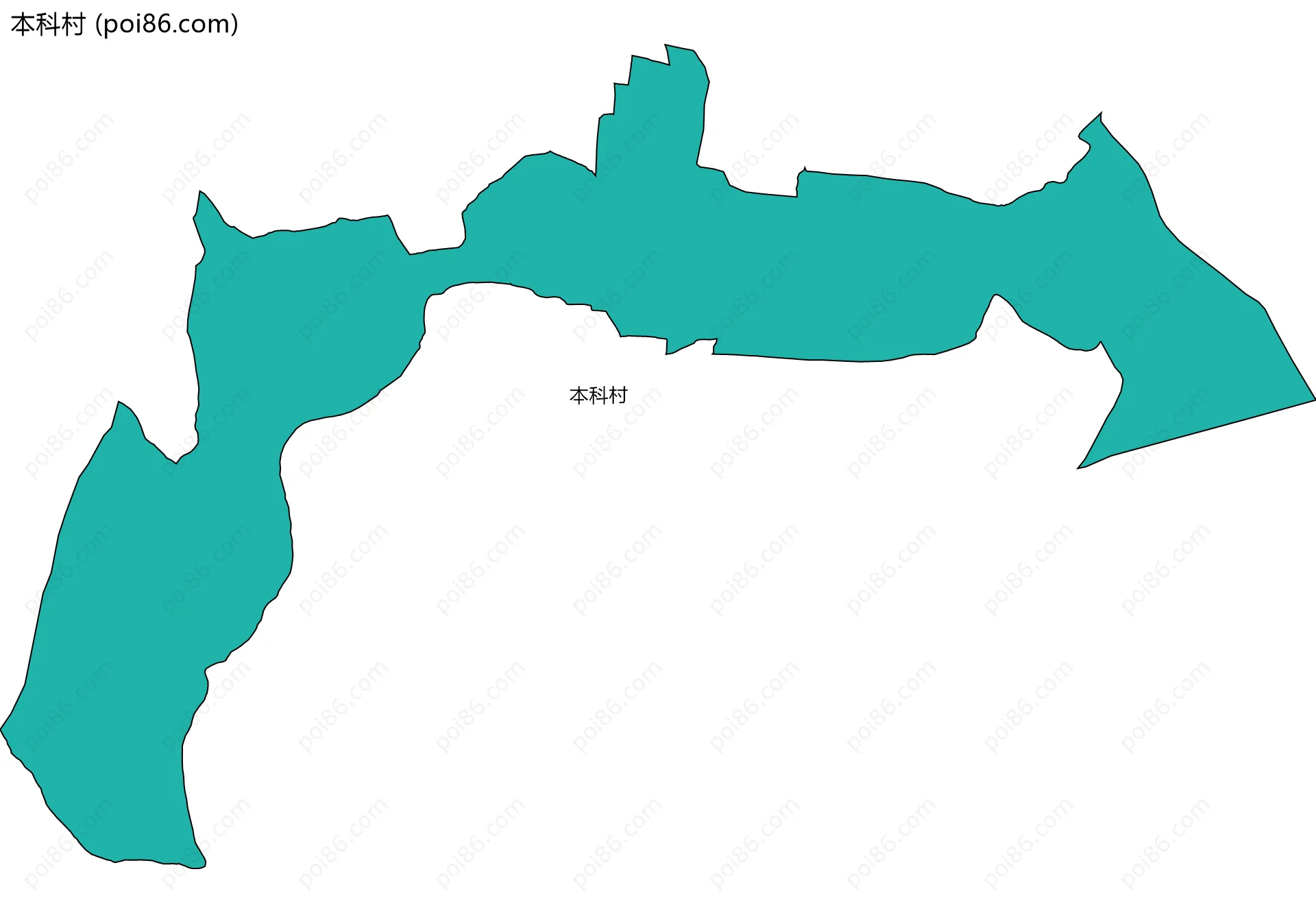本科村边界地图