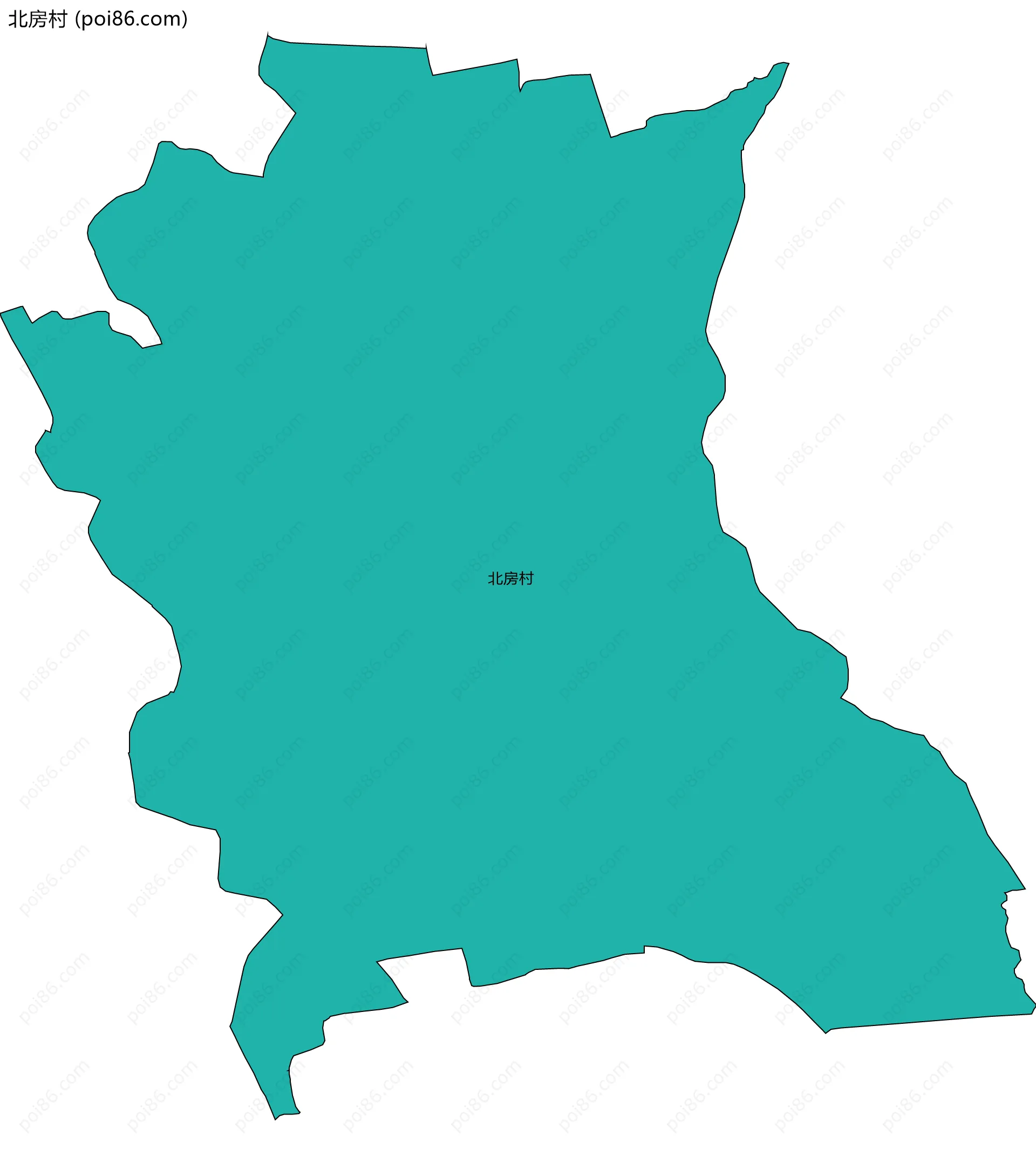 北房村边界地图