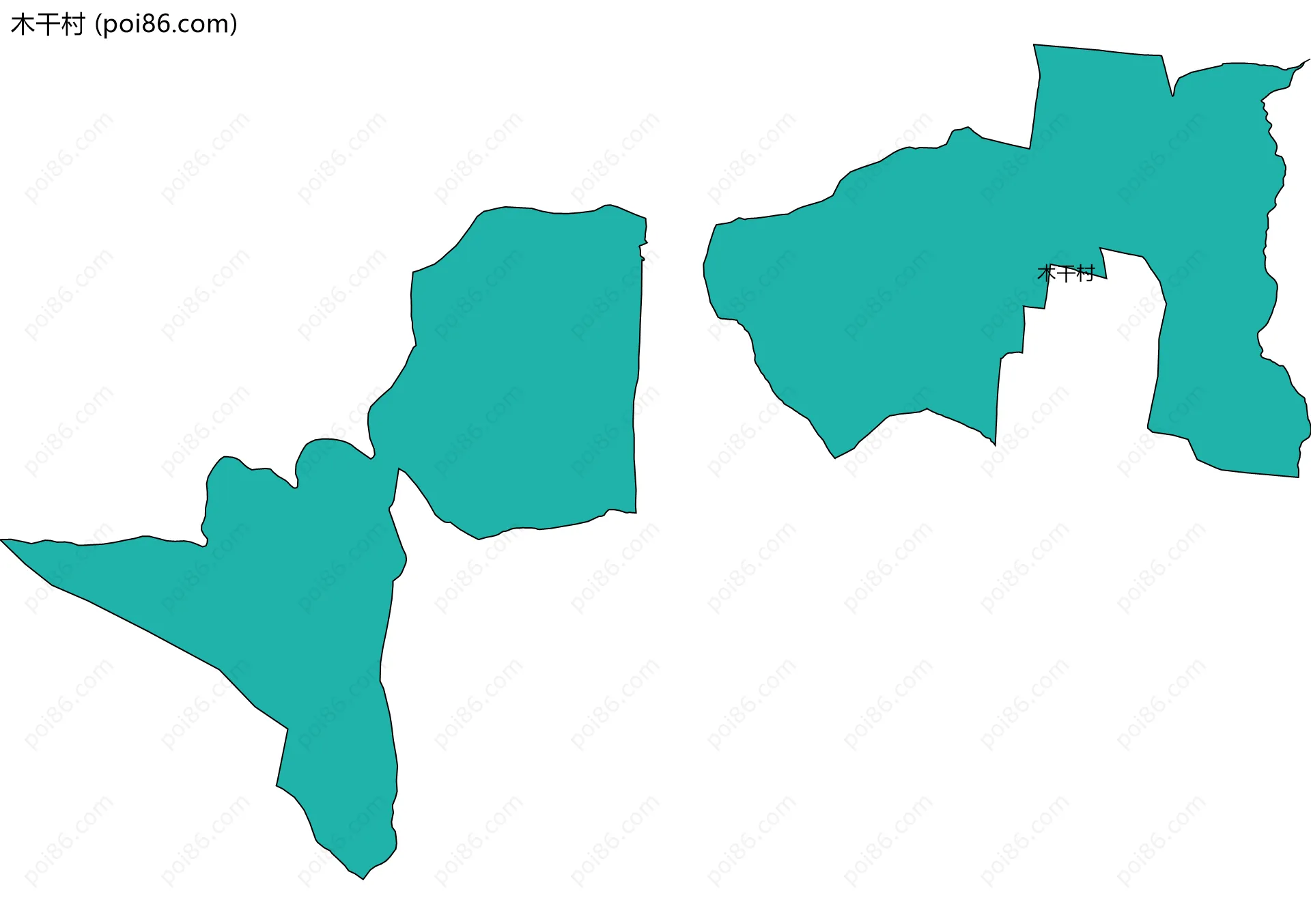 木干村边界地图