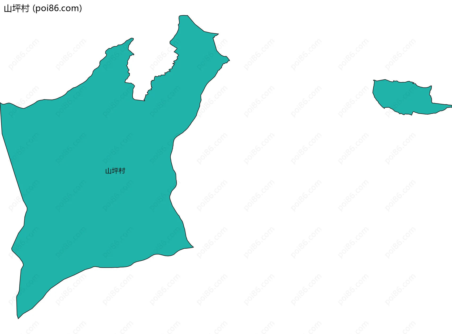 山坪村边界地图