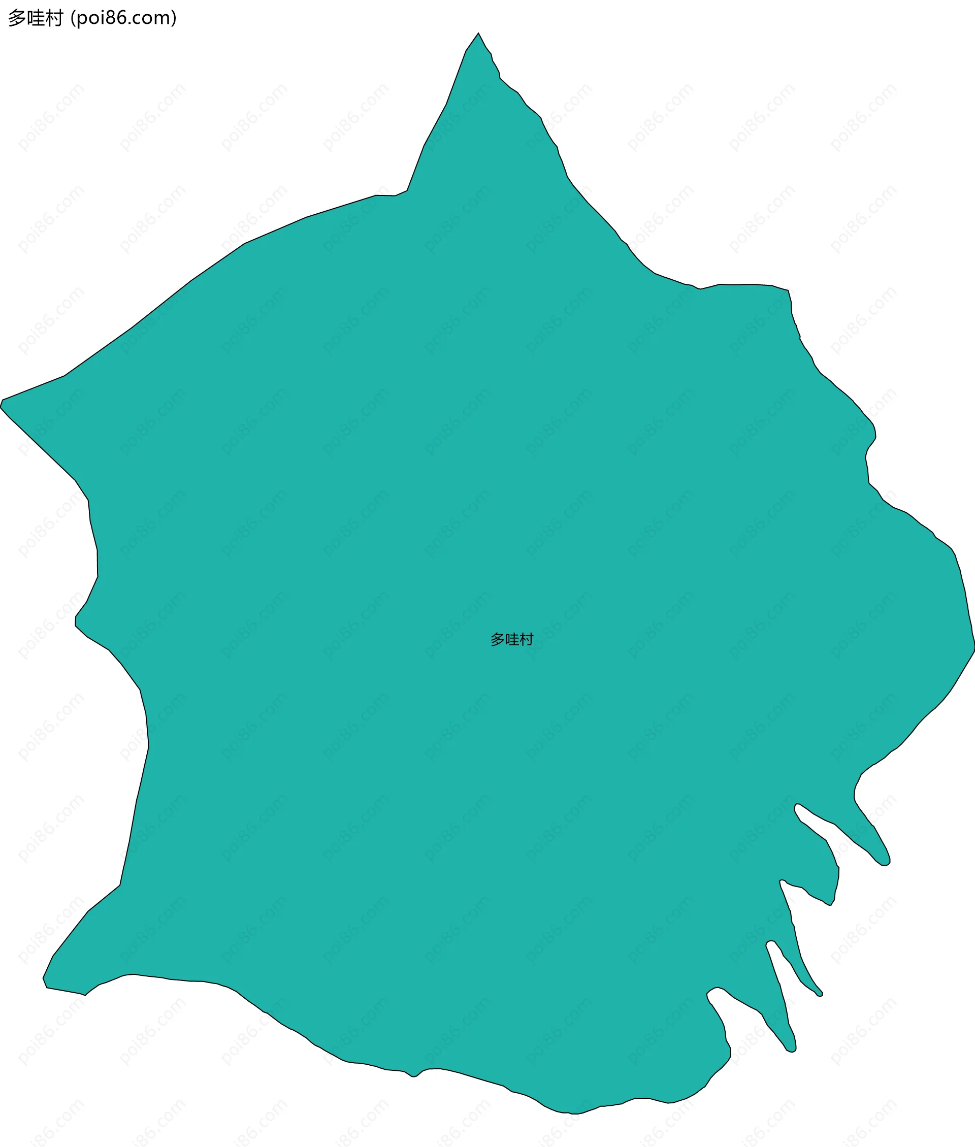 多哇村边界地图