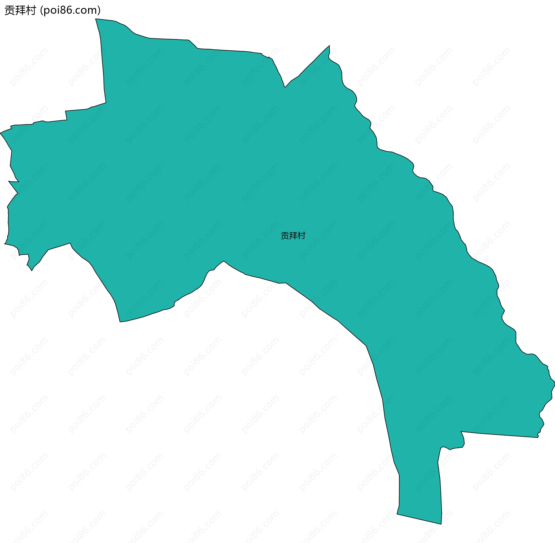 贡拜村边界地图