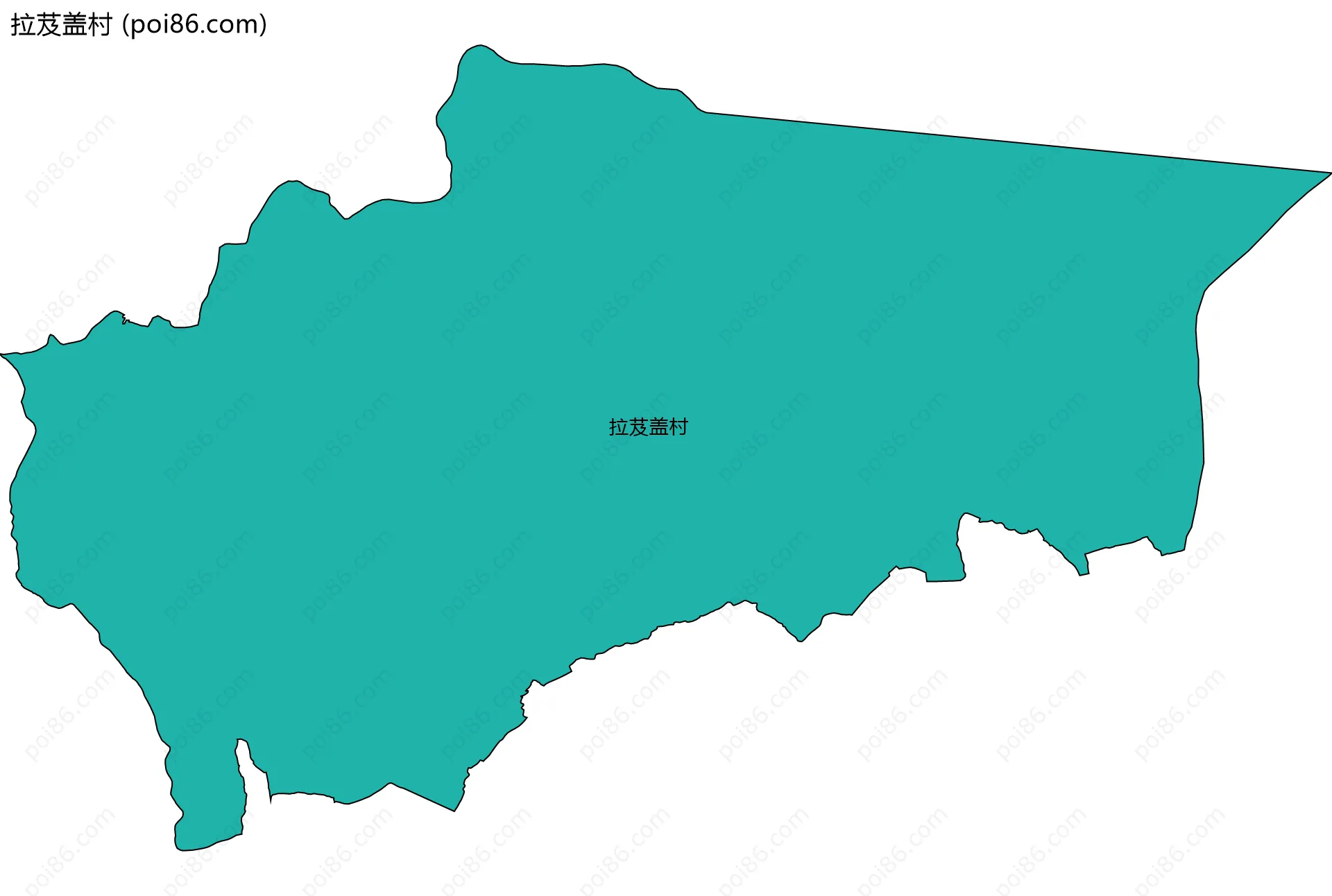 拉芨盖村边界地图