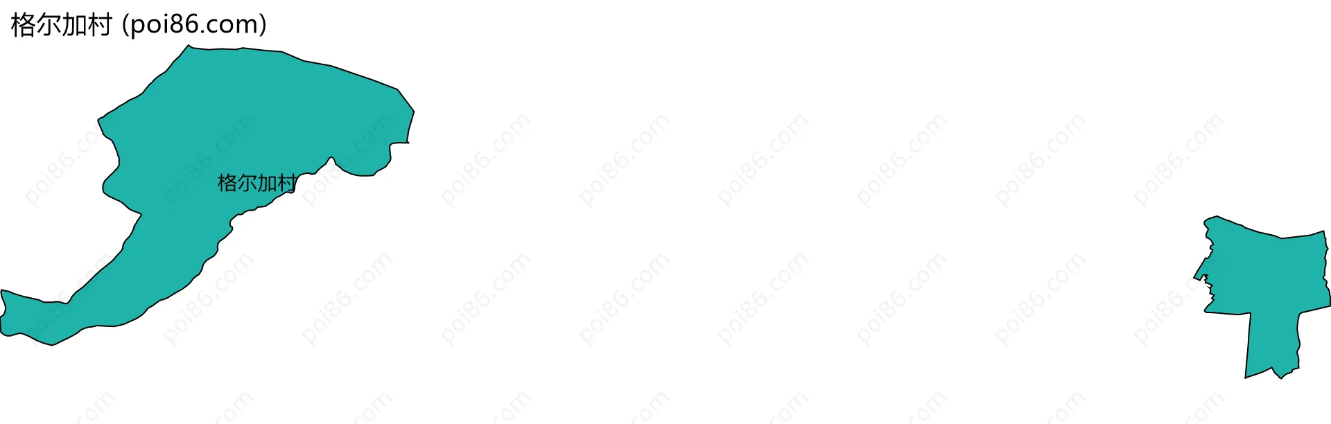 格尔加村边界地图