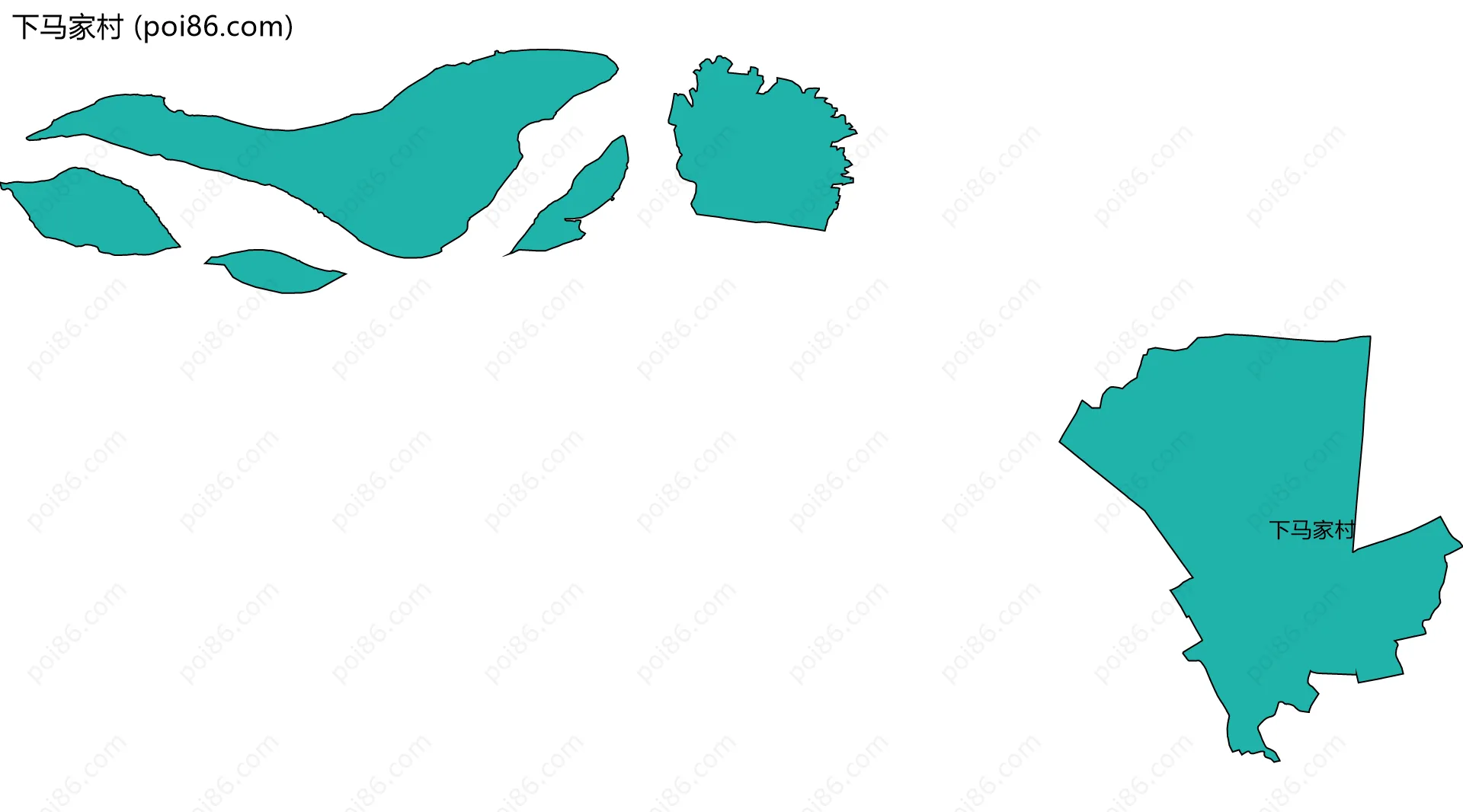 下马家村边界地图