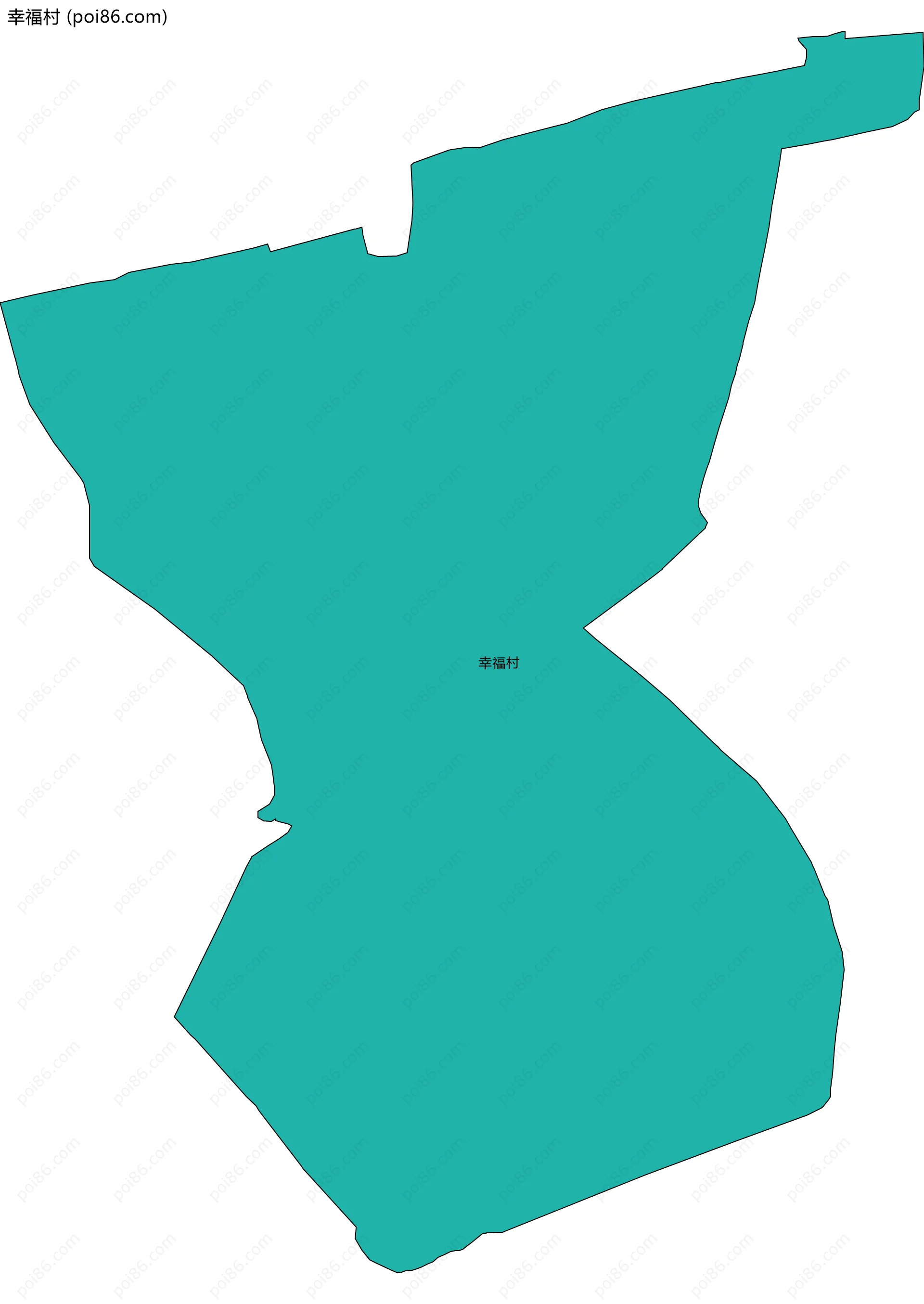 幸福村边界地图
