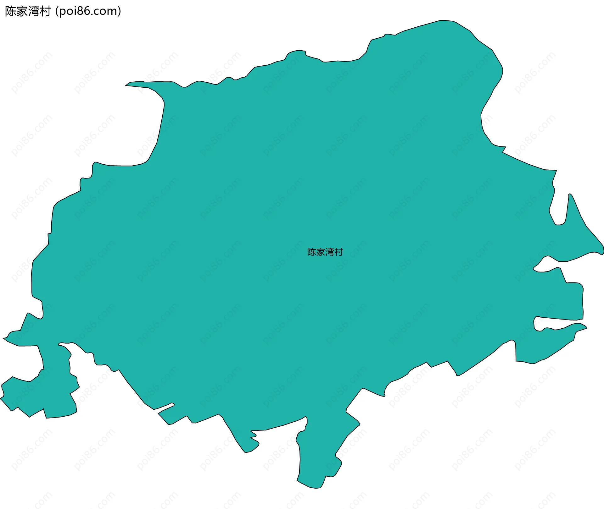 陈家湾村边界地图