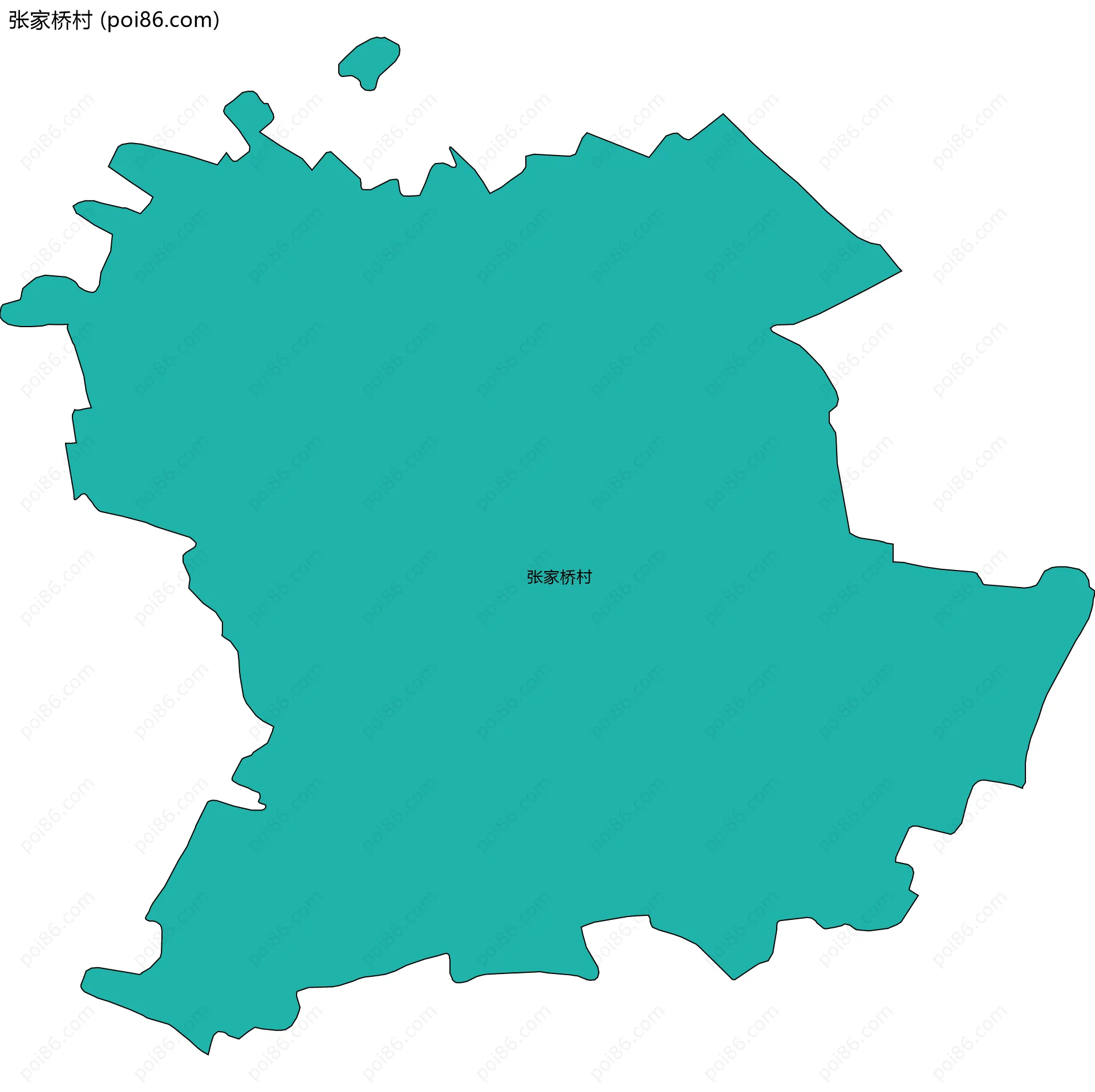 张家桥村边界地图