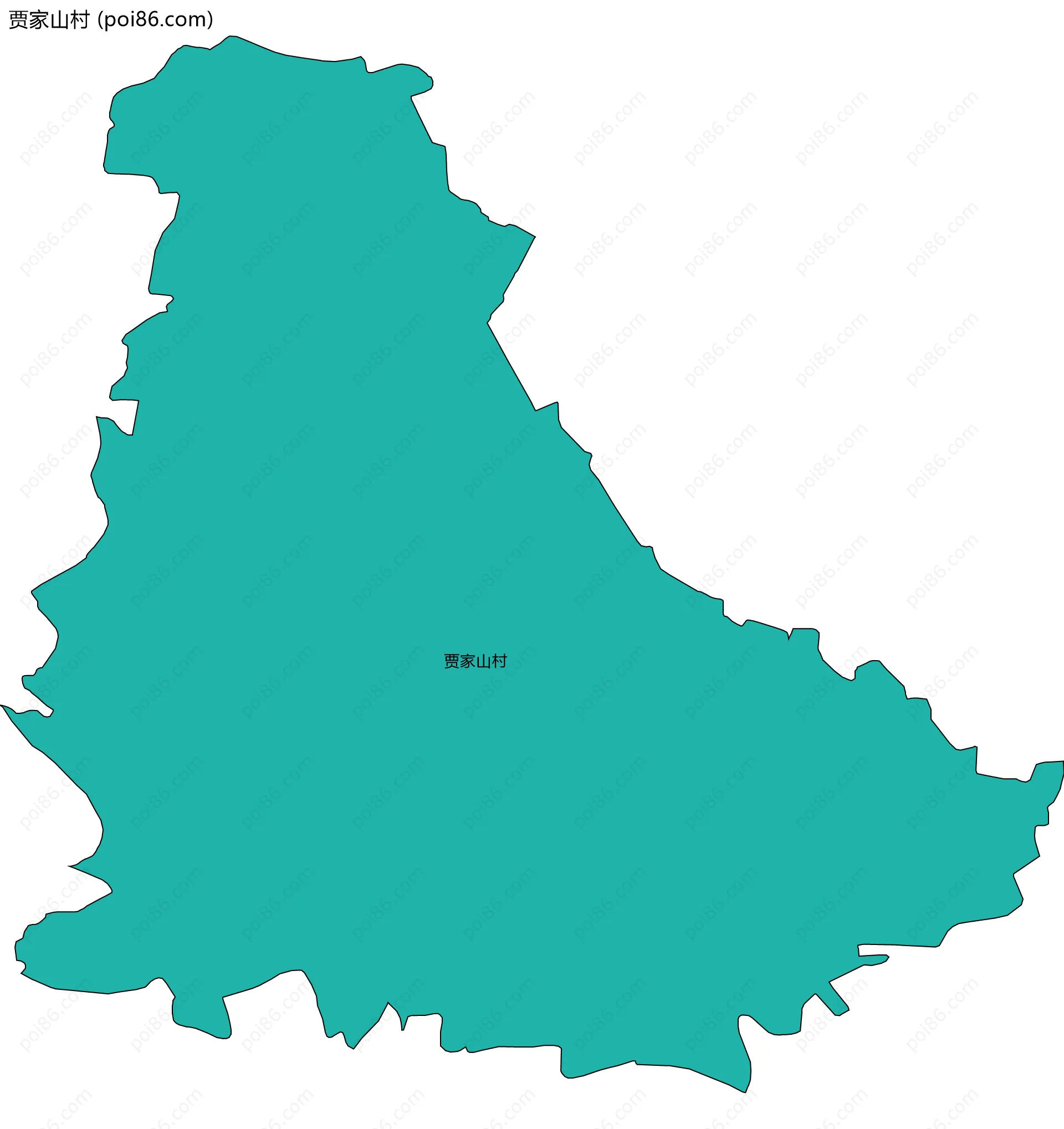 贾家山村边界地图