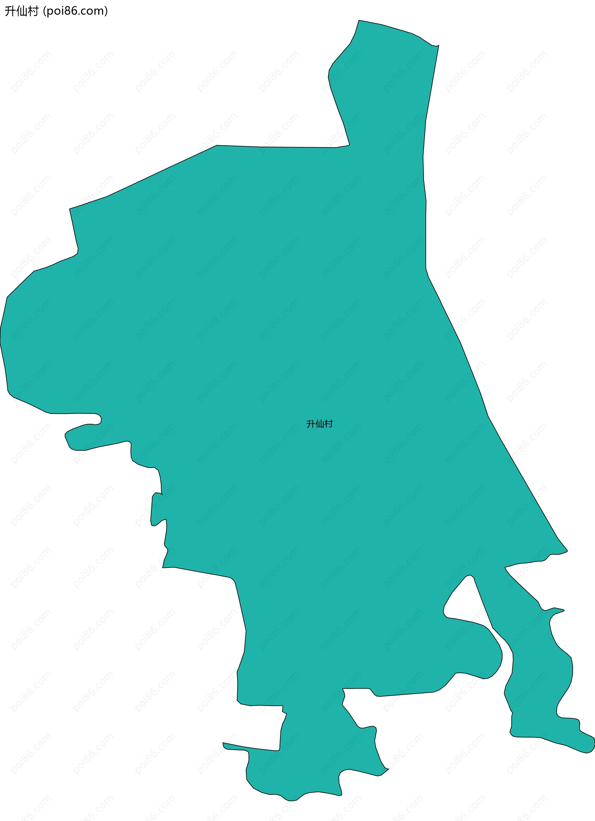 升仙村边界地图