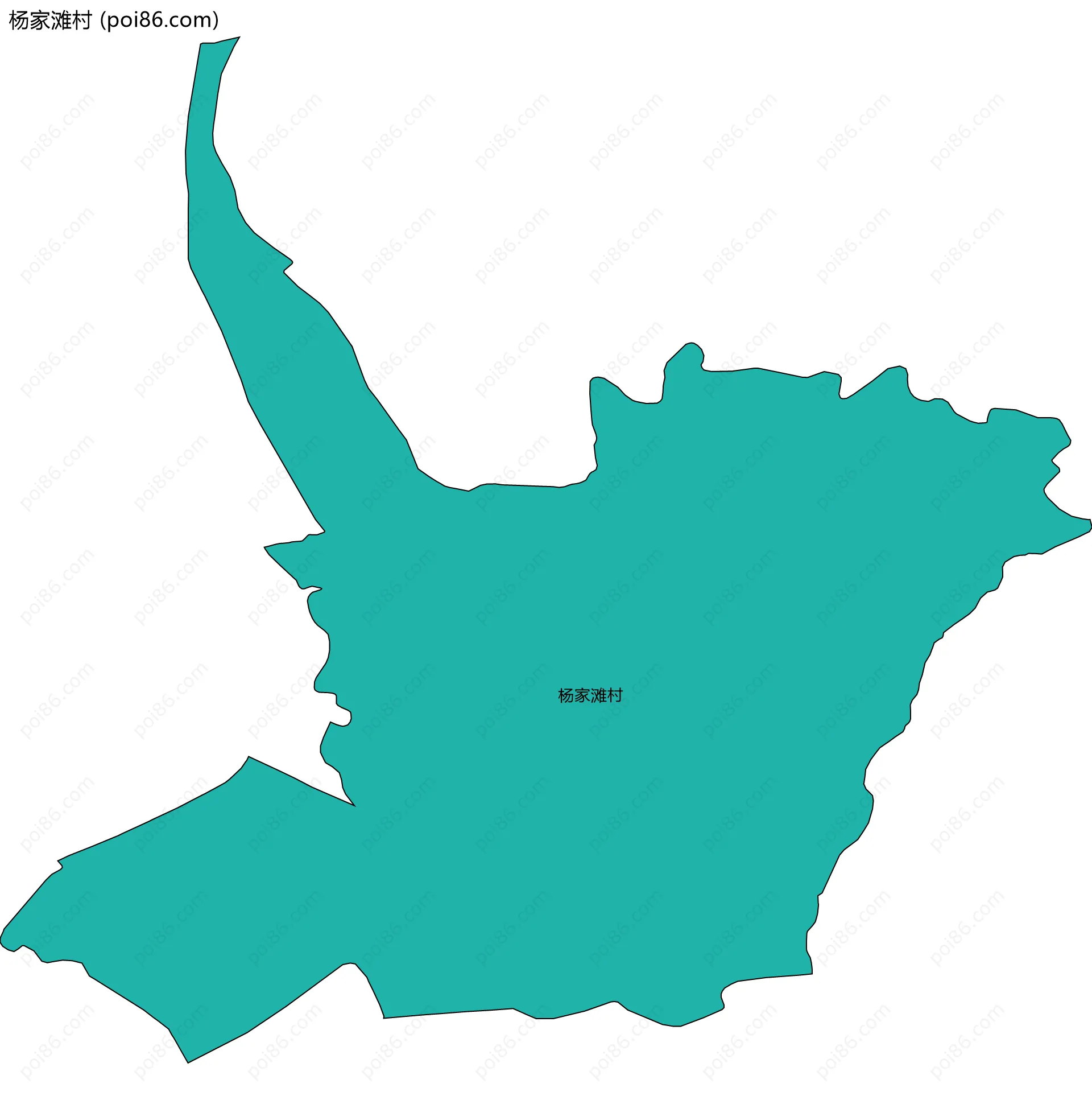 杨家滩村边界地图