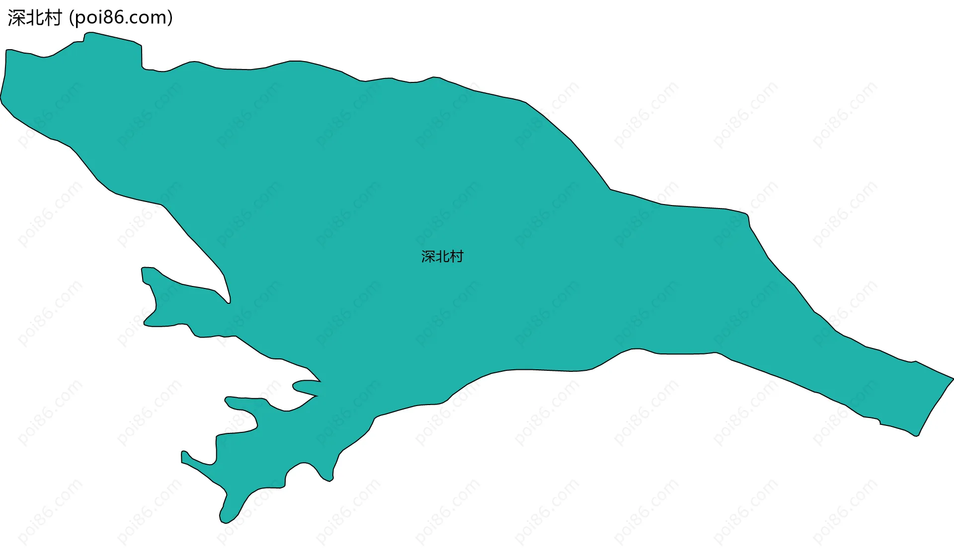 深北村边界地图