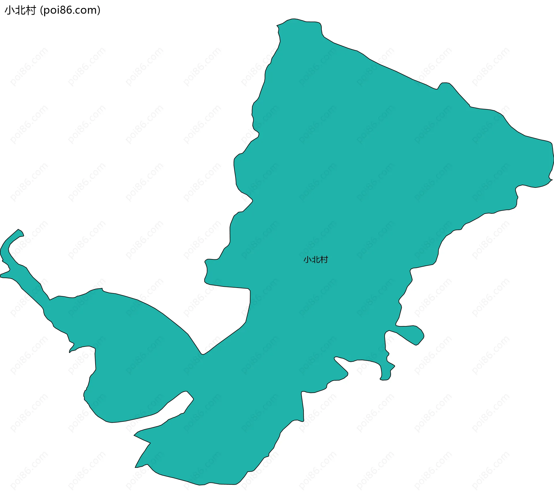 小北村边界地图