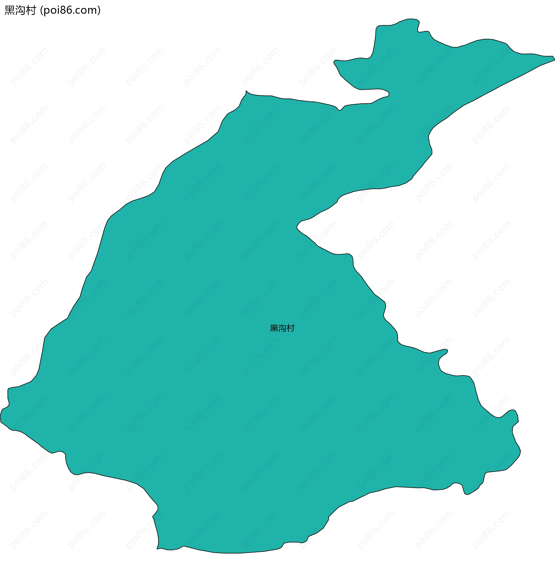 黑沟村边界地图