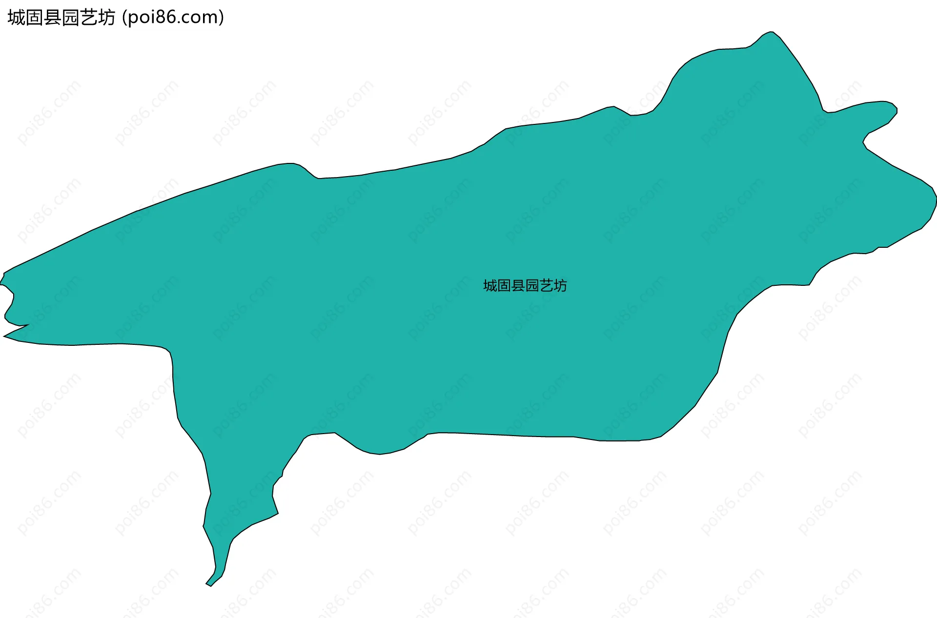 城固县园艺坊边界地图