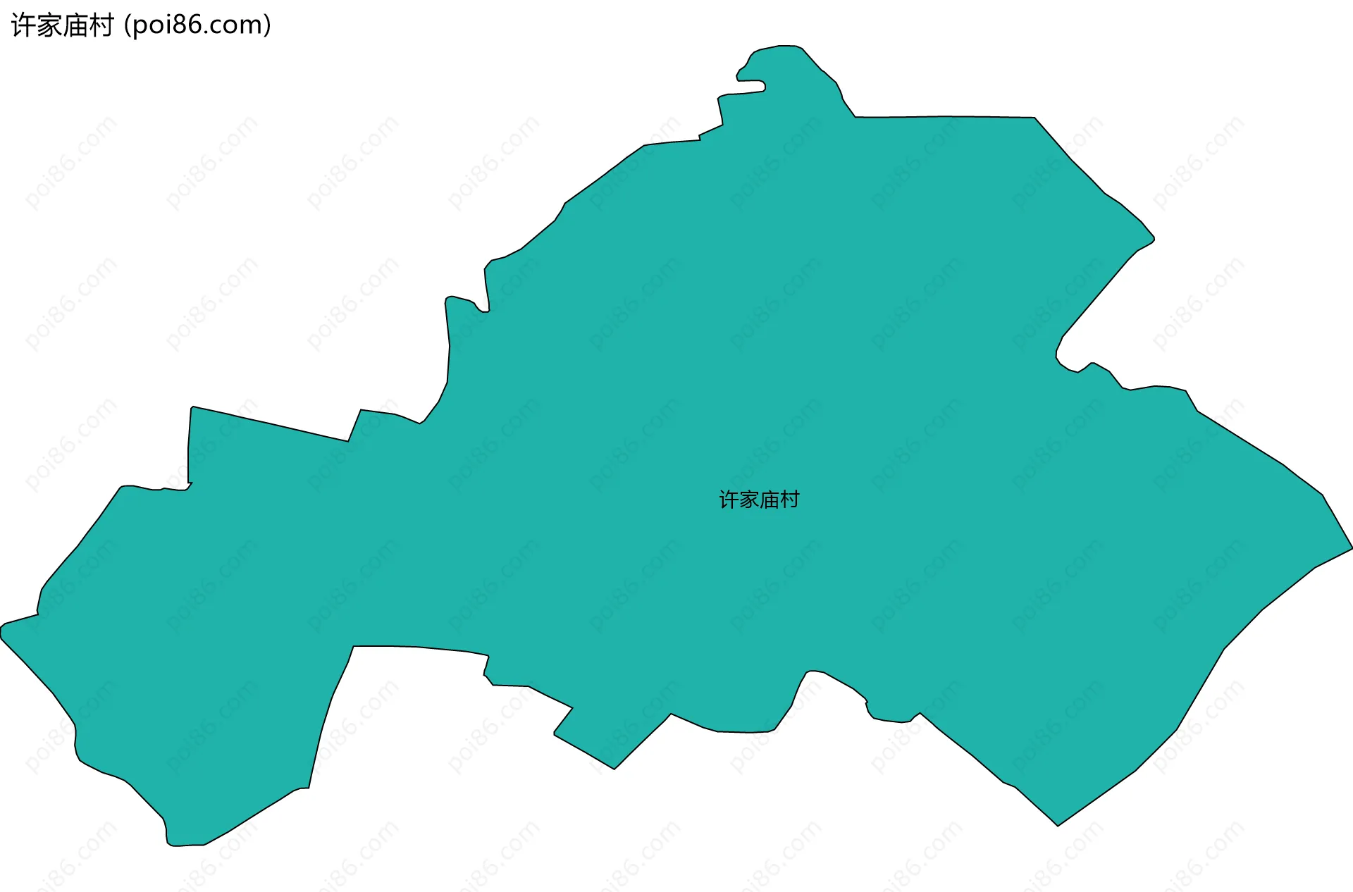 许家庙村边界地图