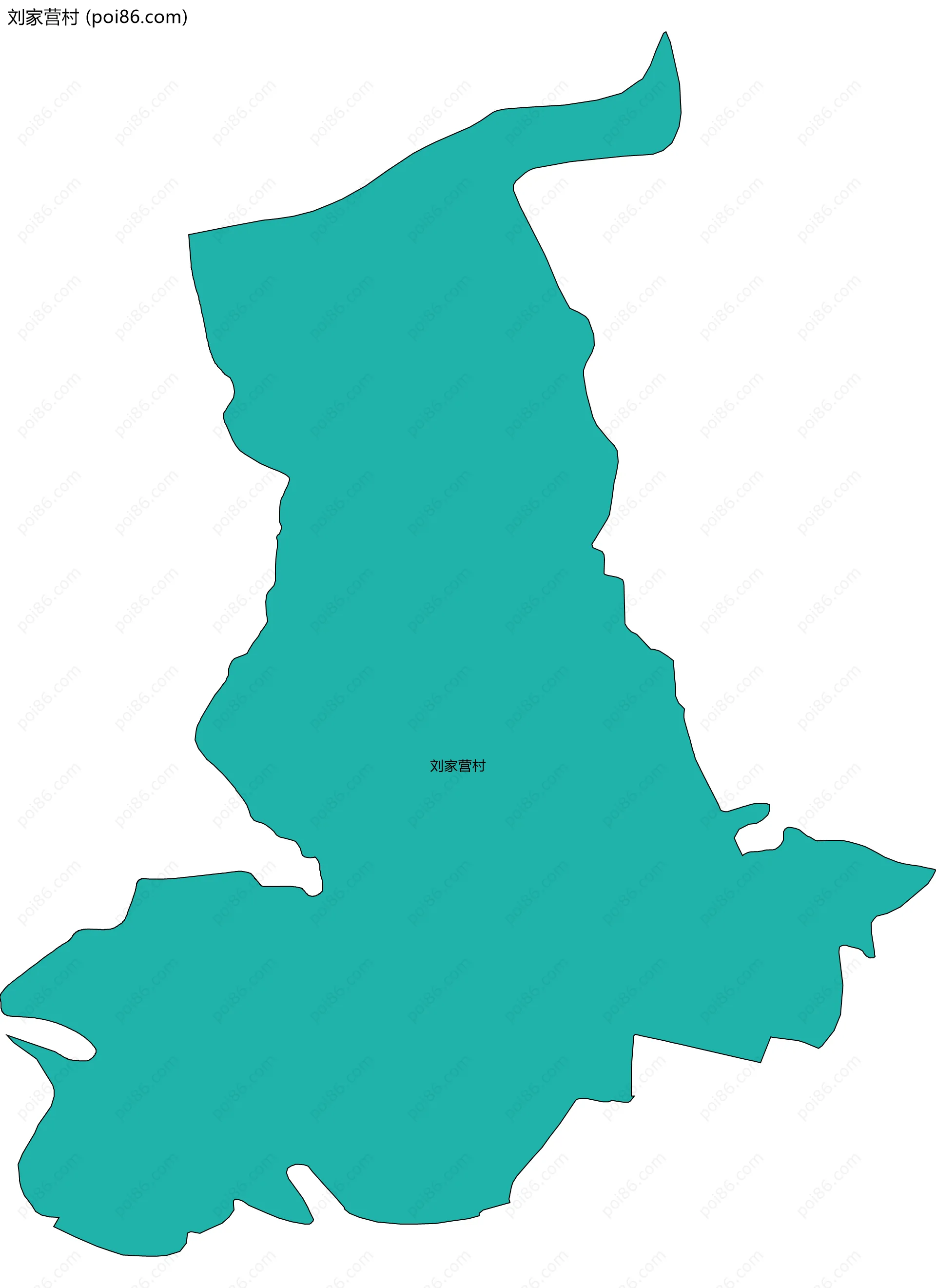 刘家营村边界地图