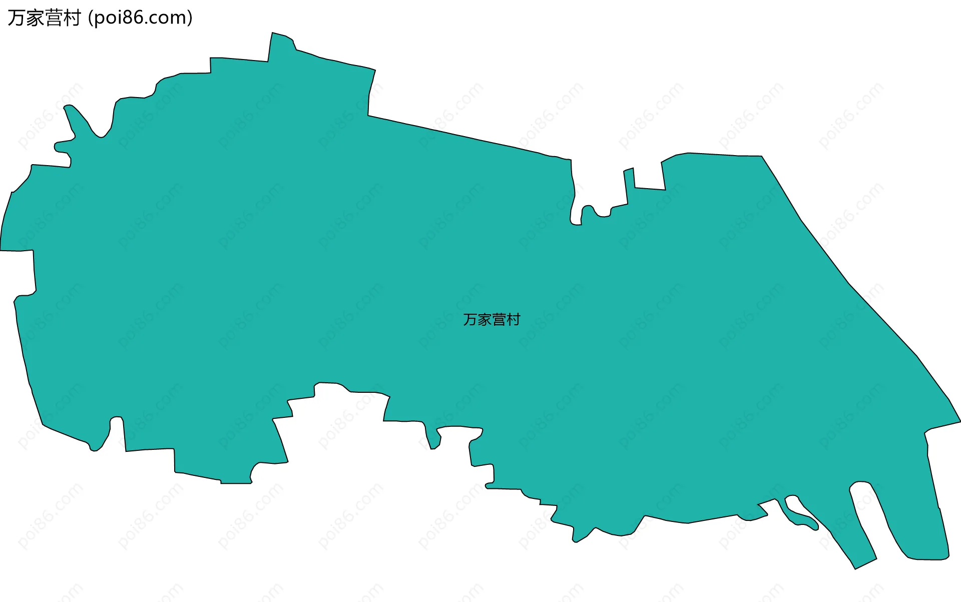 万家营村边界地图