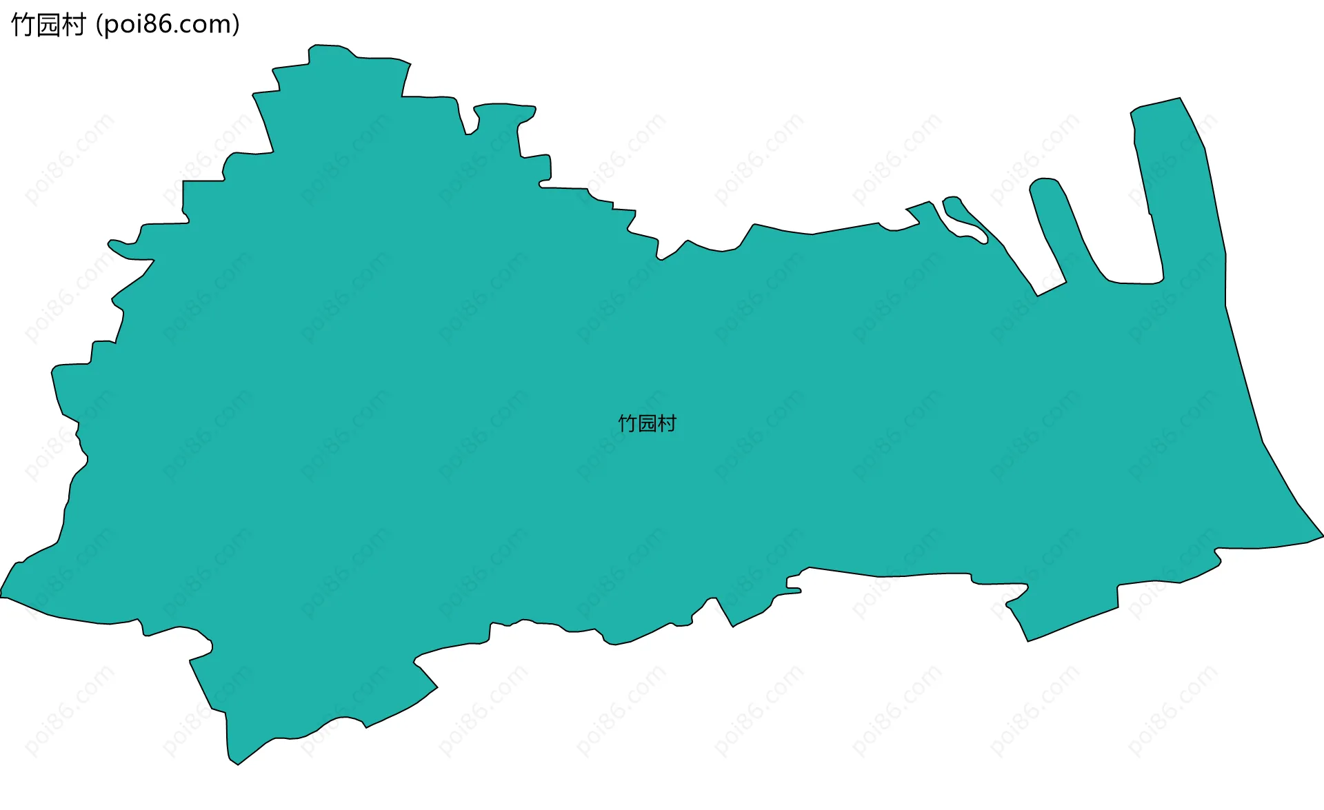 竹园村边界地图