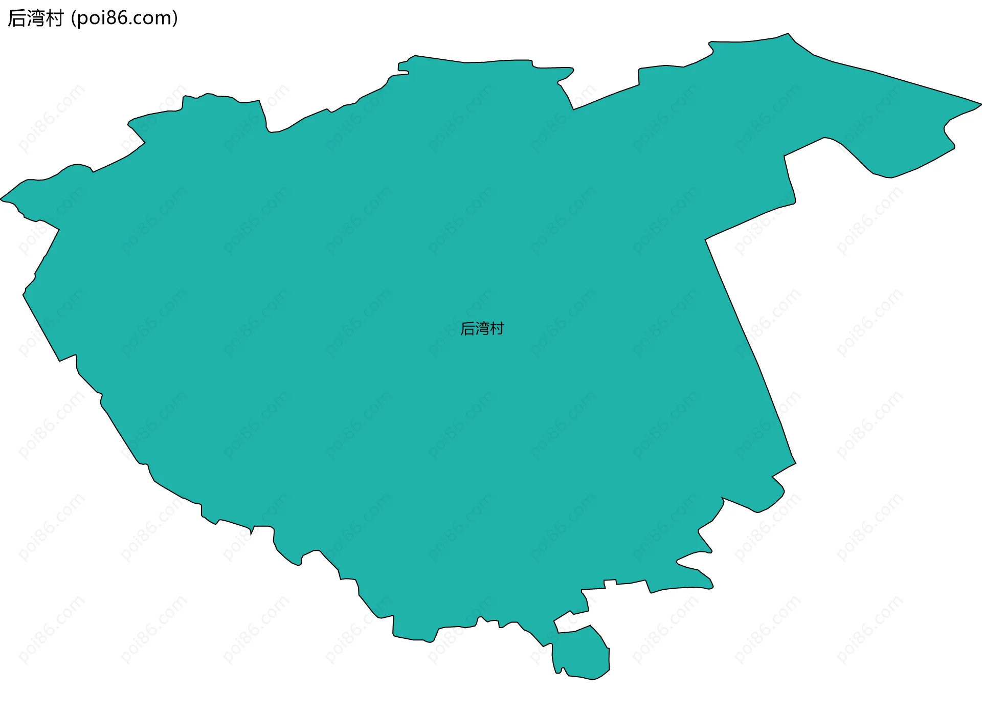 后湾村边界地图