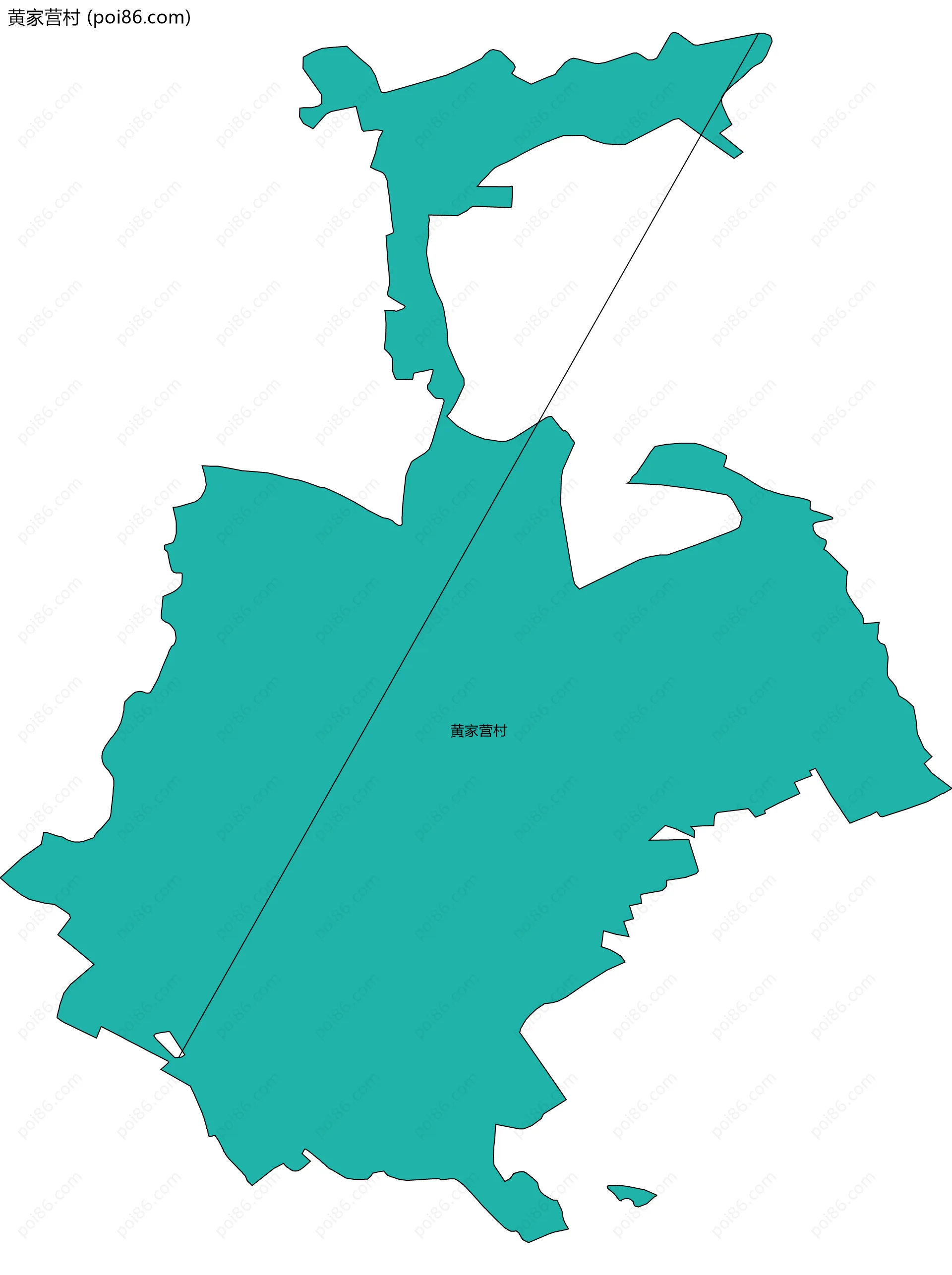 黄家营村边界地图