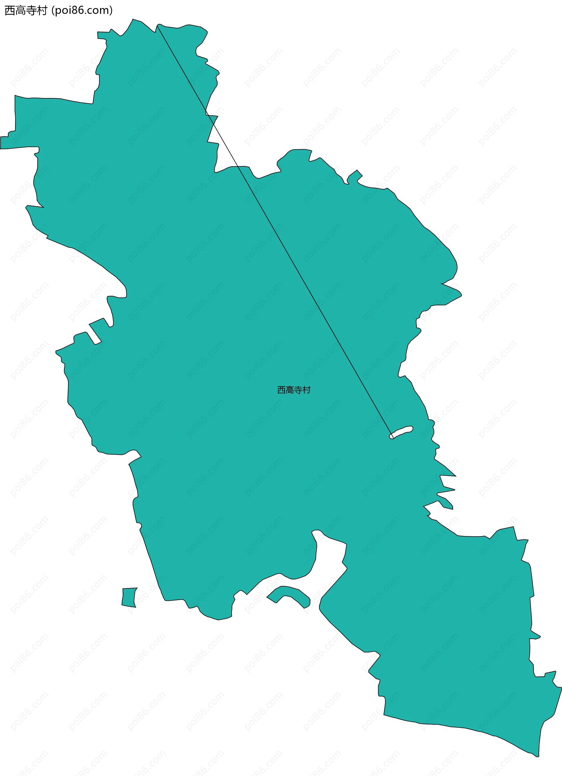 西高寺村边界地图