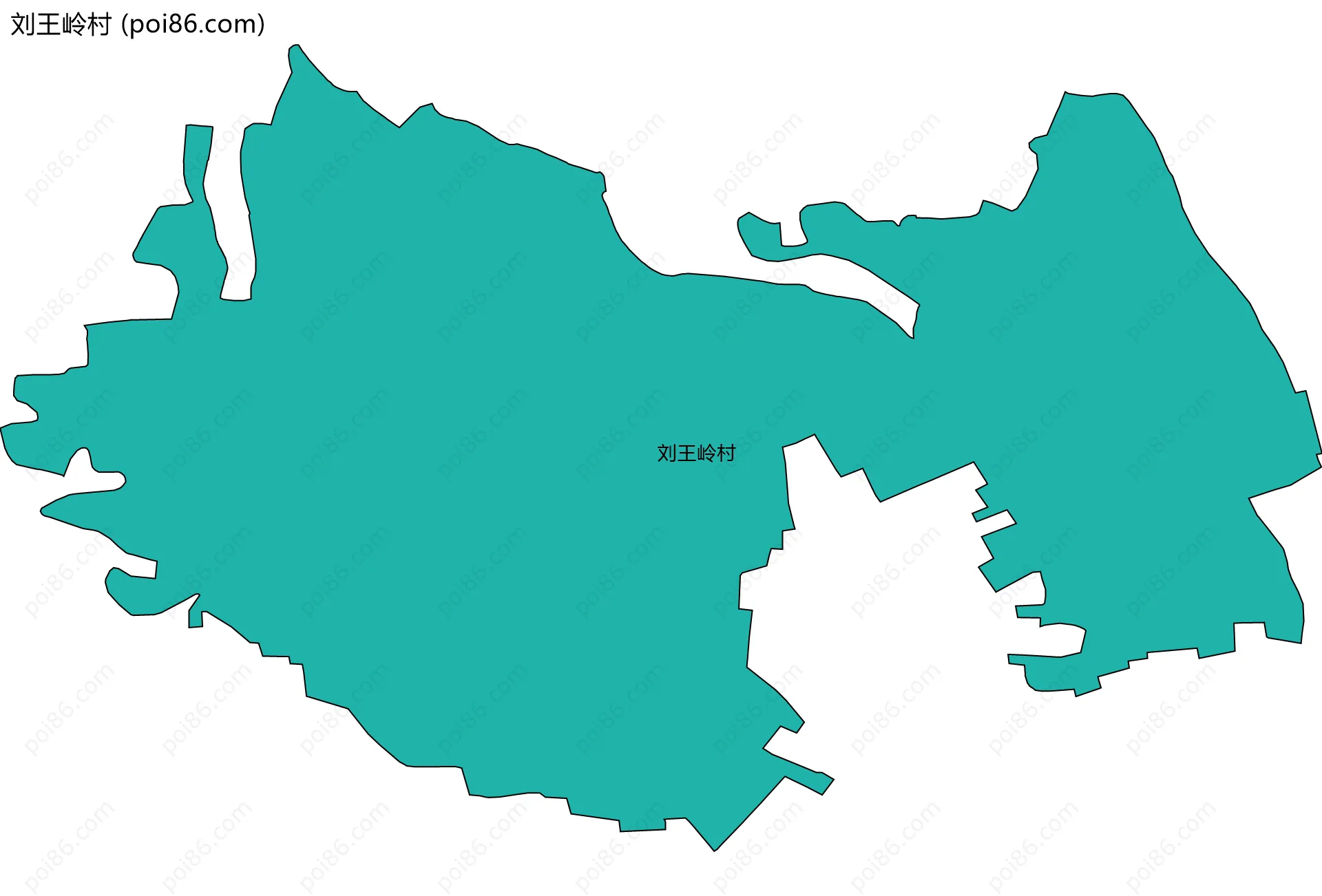 刘王岭村边界地图