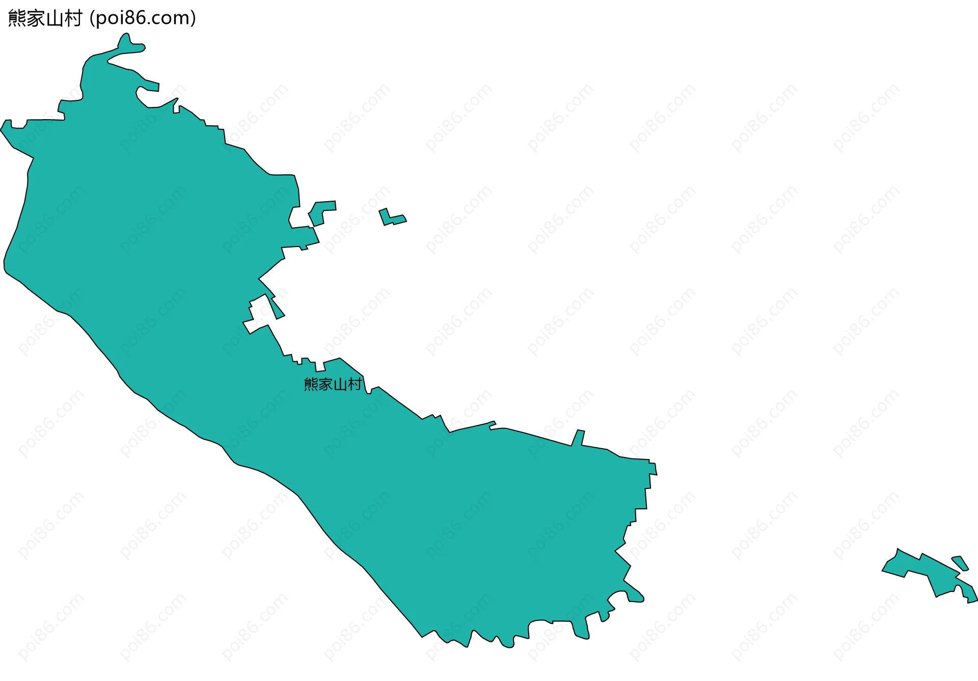 熊家山村边界地图