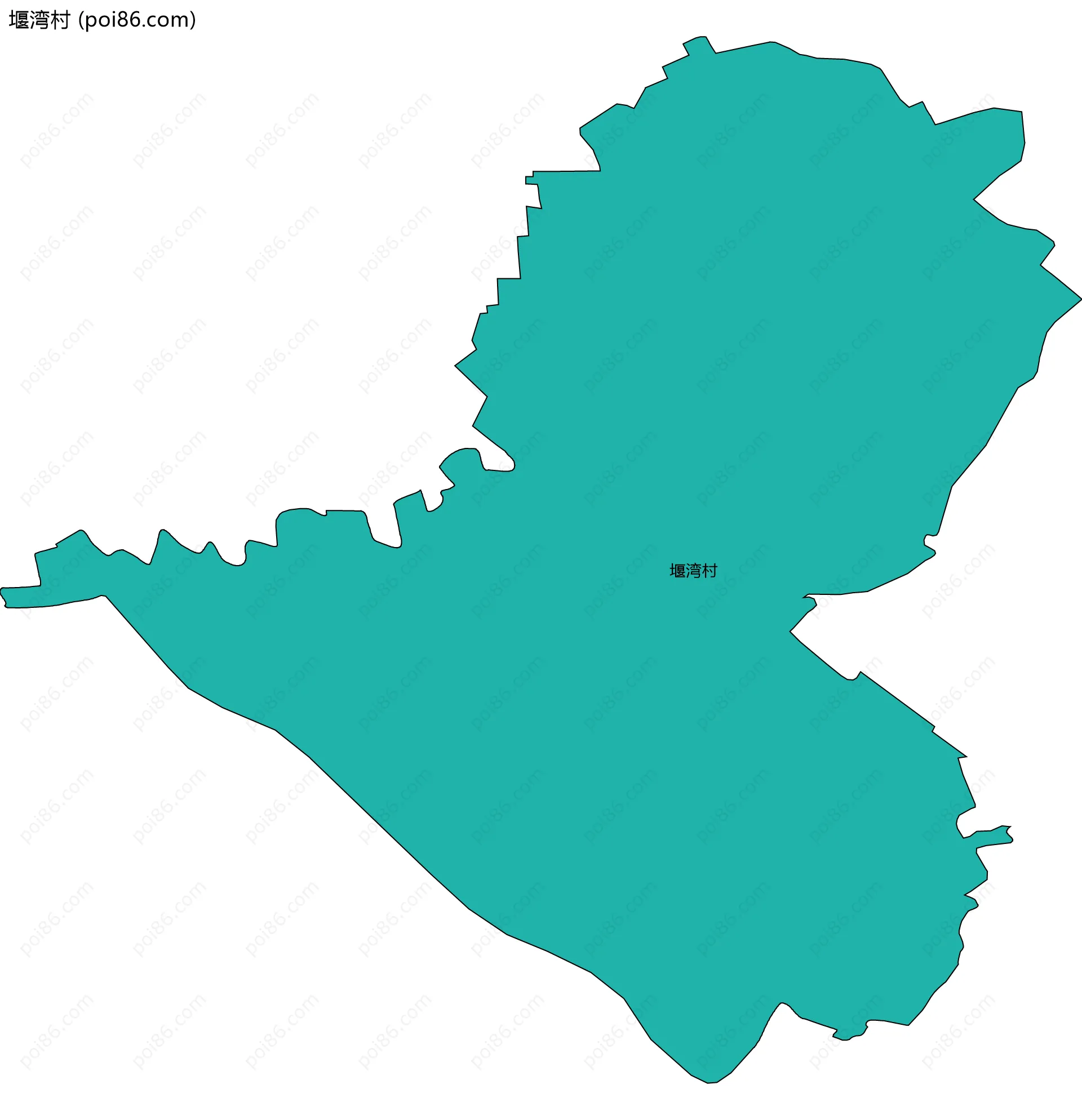 堰湾村边界地图