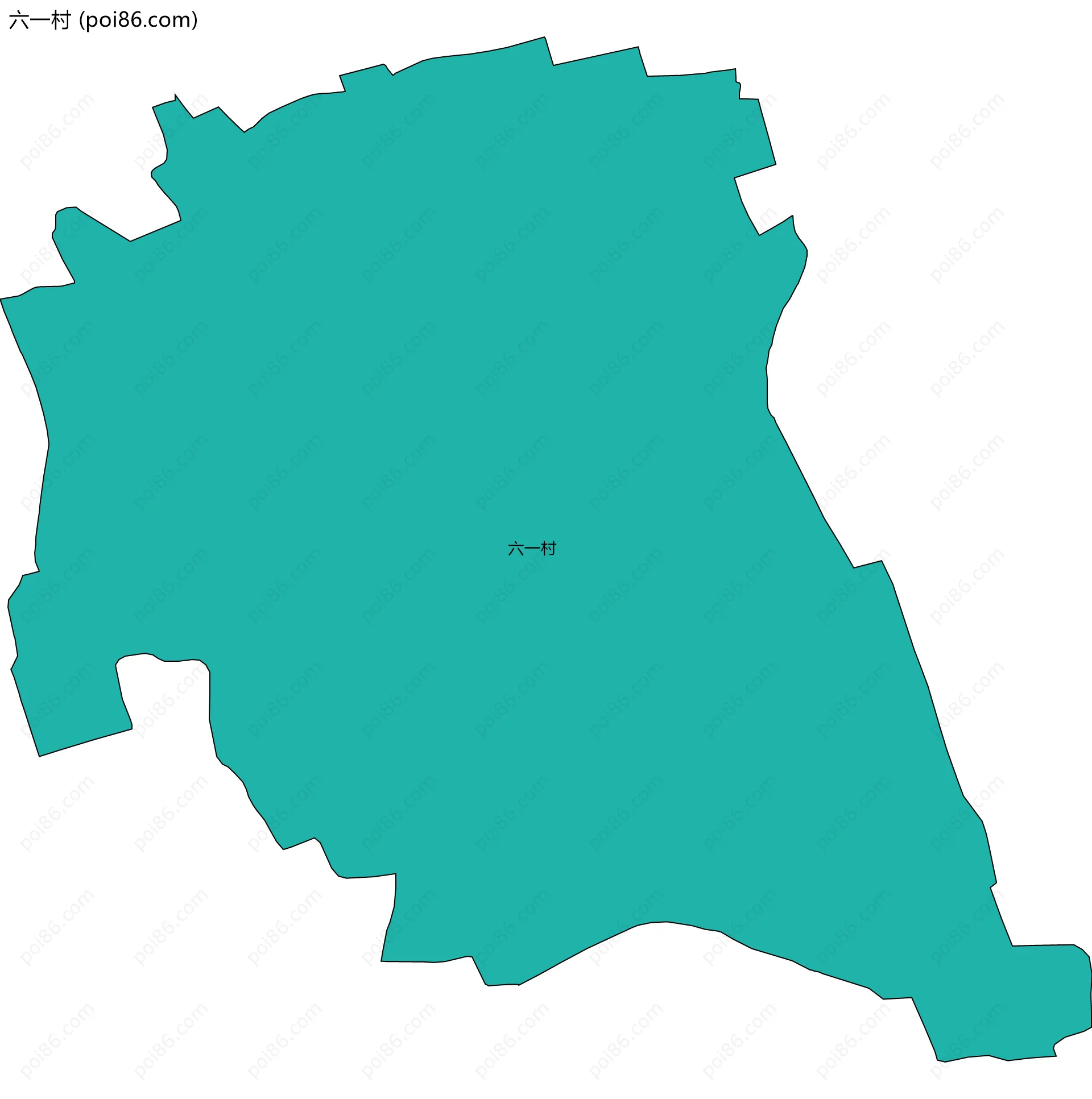 六一村边界地图