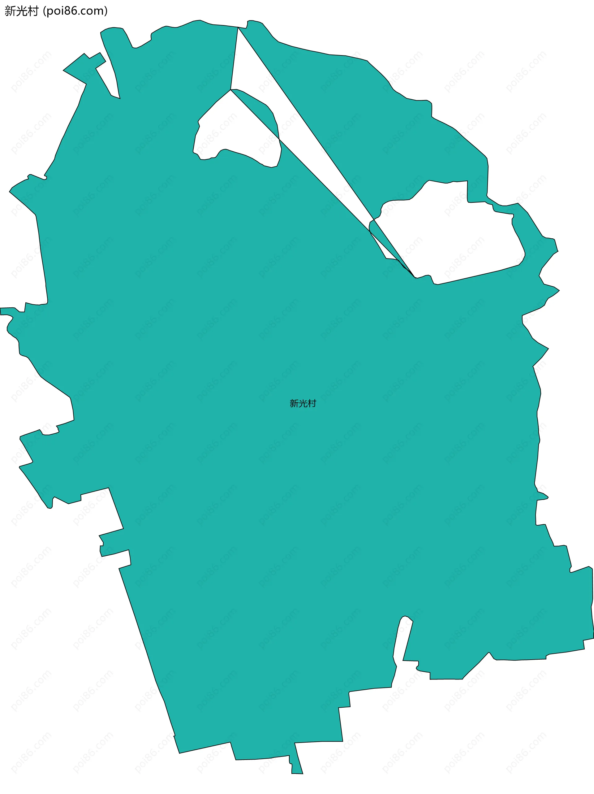 新光村边界地图